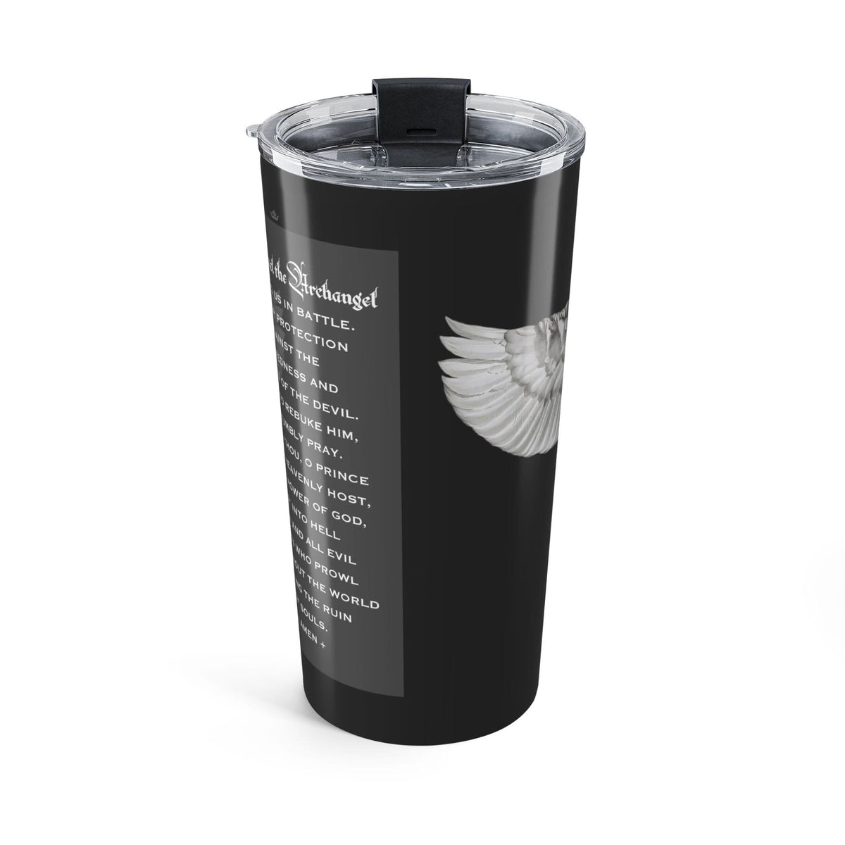 St. Michael the Archangel Prayer Tumbler (Ash 20 oz) Copyright VENXARA