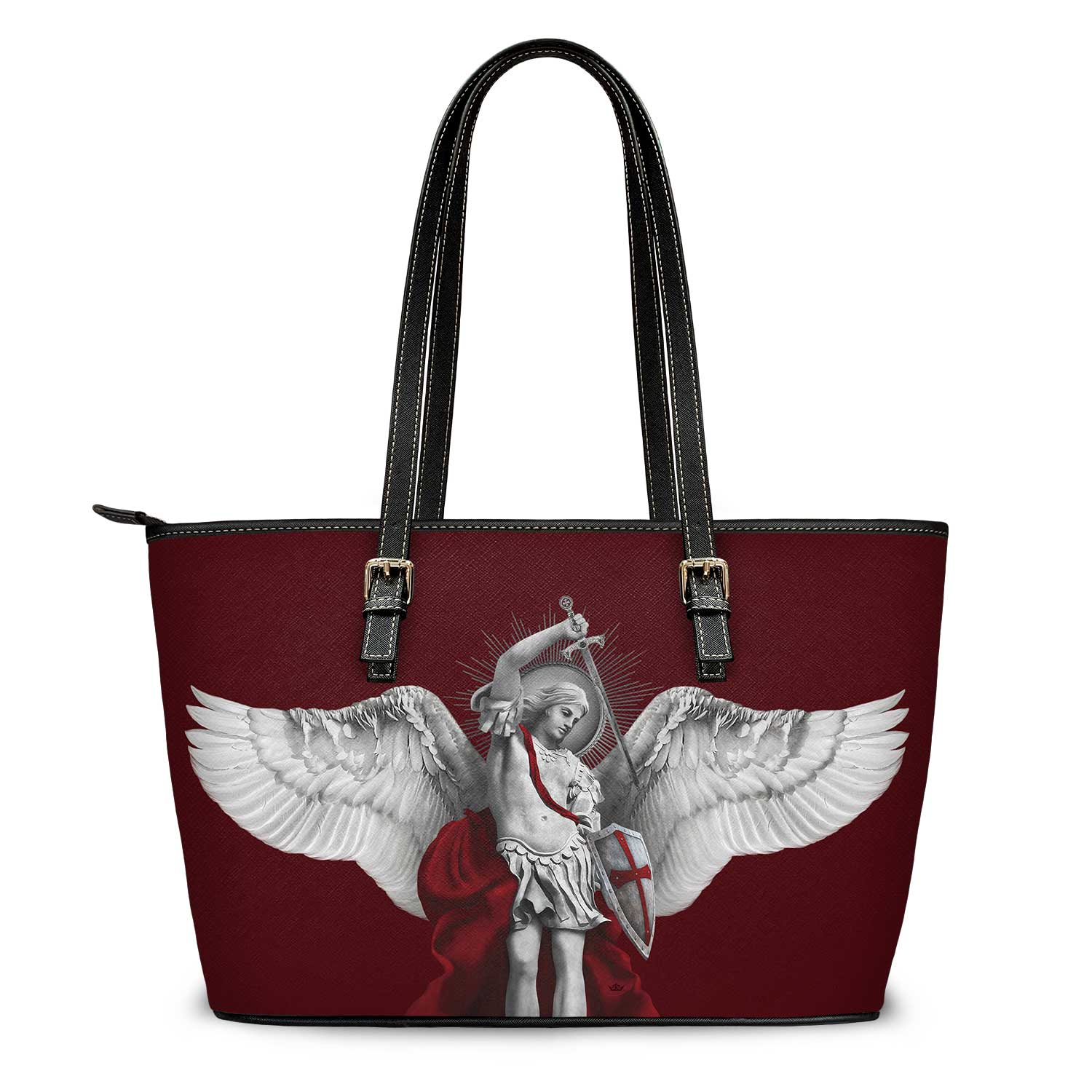 St. Michael the Archangel Tote Bag (Cardinal Red)