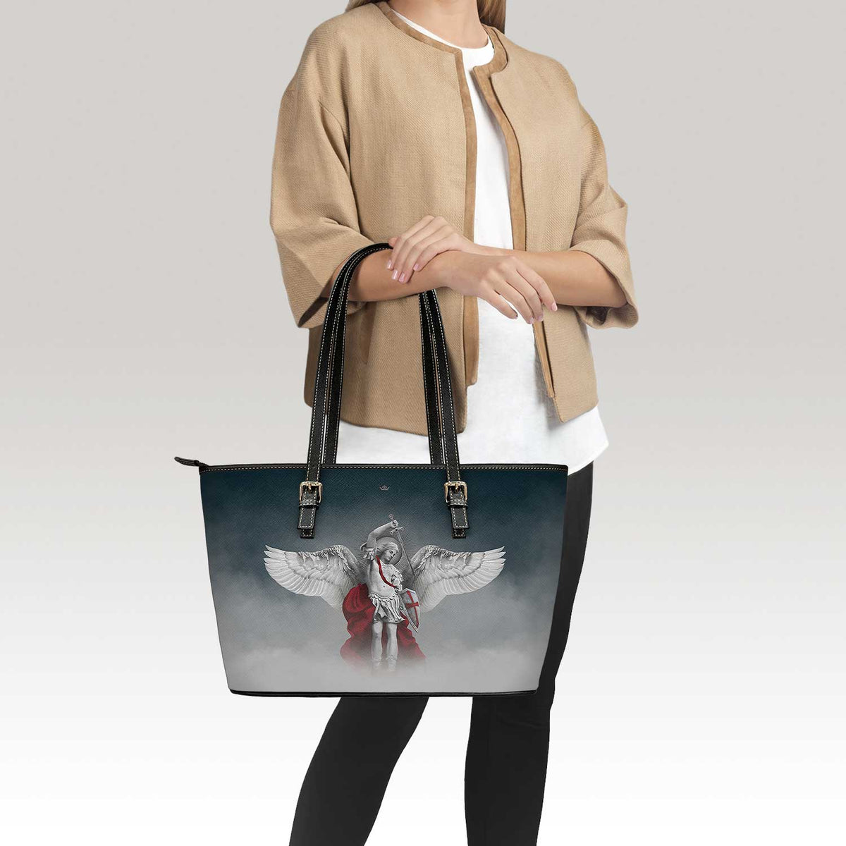 St. Michael the Archangel Tote Bag (Cloudscape) Copyright VENXARA