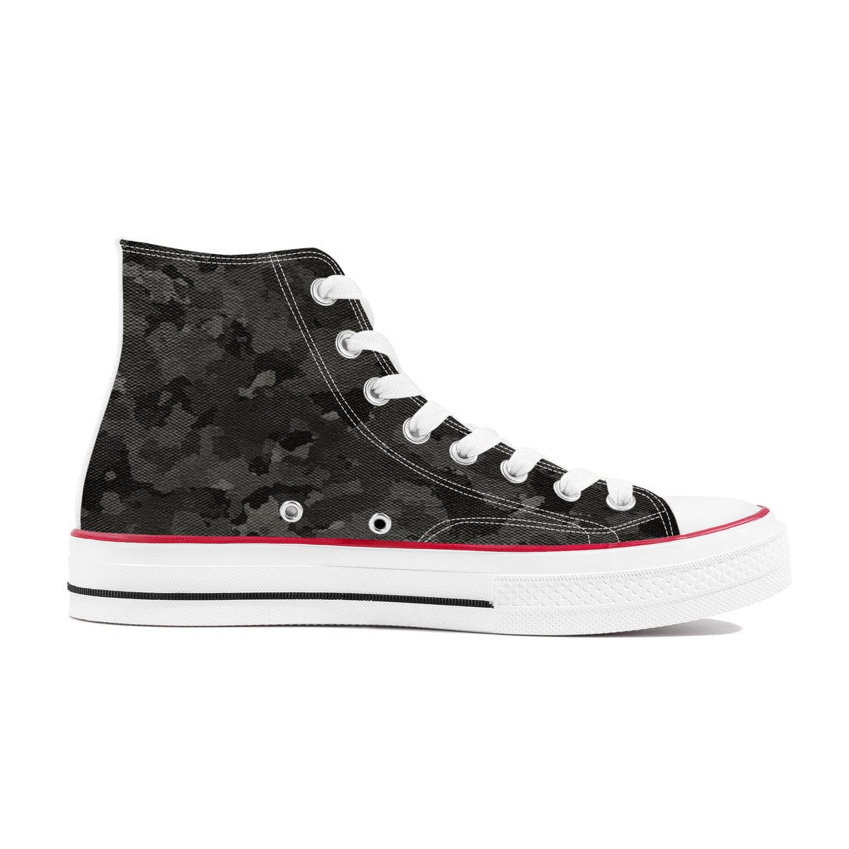 St. Michael the Archangel Victorious Classic Canvas High Top Shoes (Black Camo) Copyright VENXARA