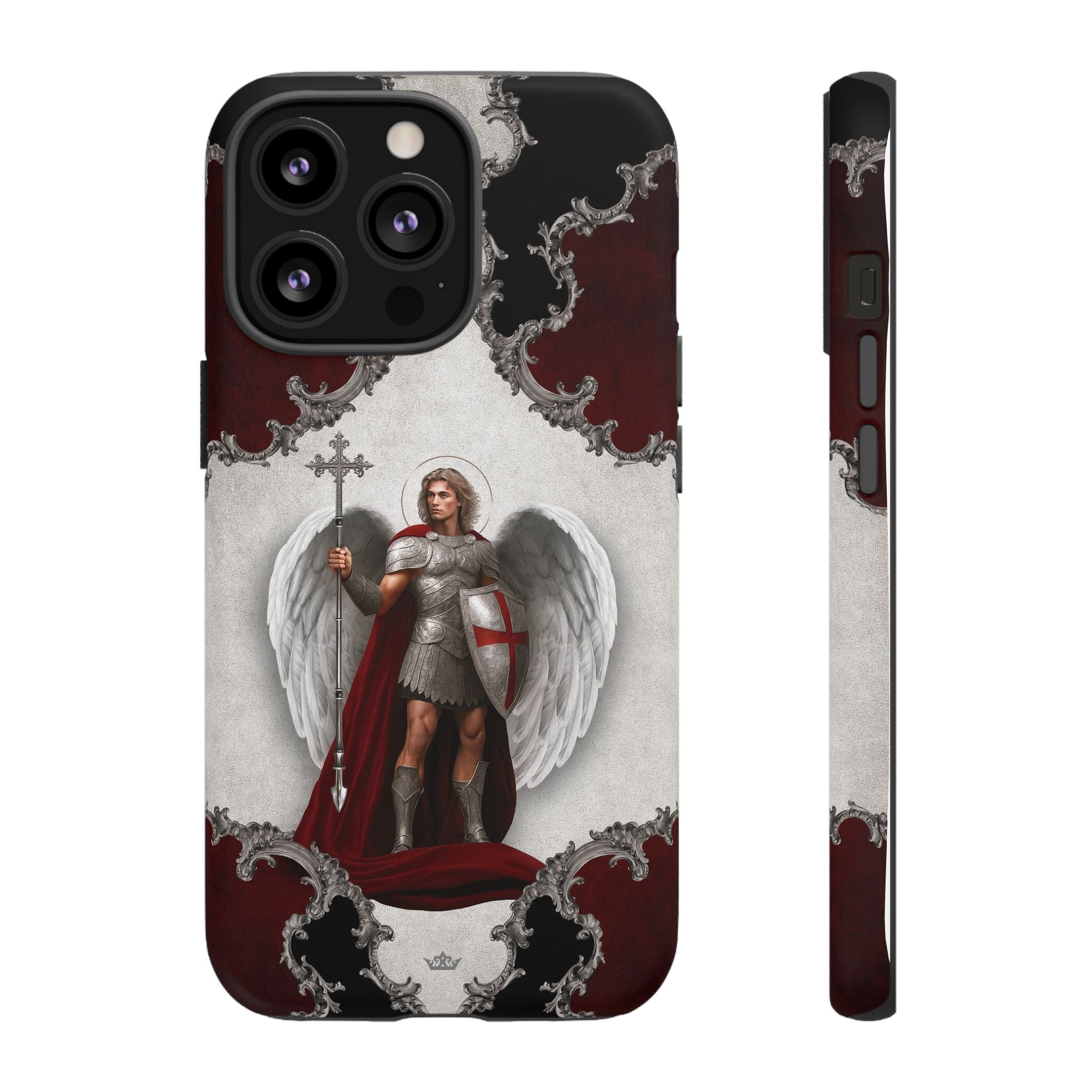 St. Michael the Archangel Victorious Hard Phone Case (Baroque) - Venxara