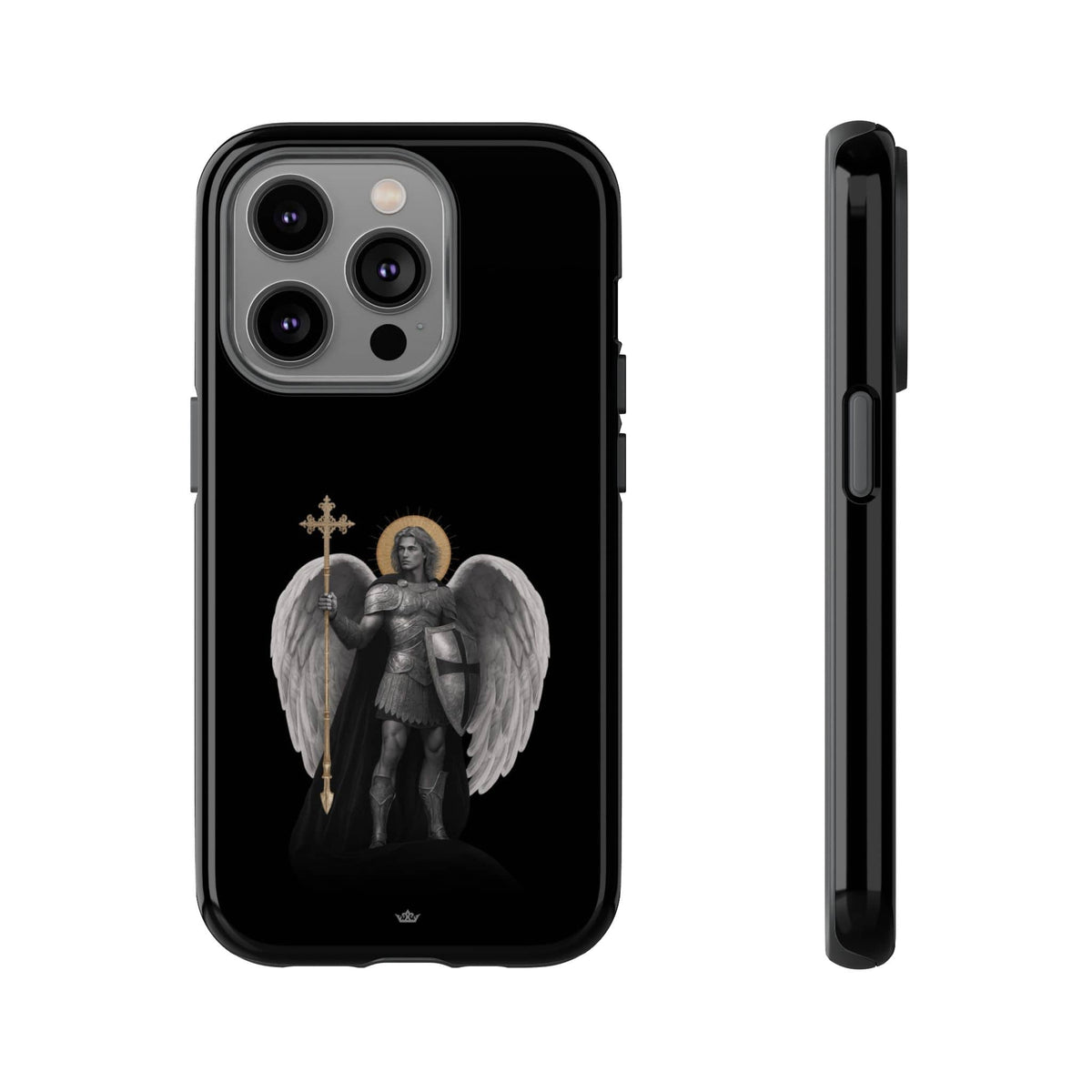 St. Michael the Archangel Victorious Hard Phone Case (Dark Night) Copyright VENXARA