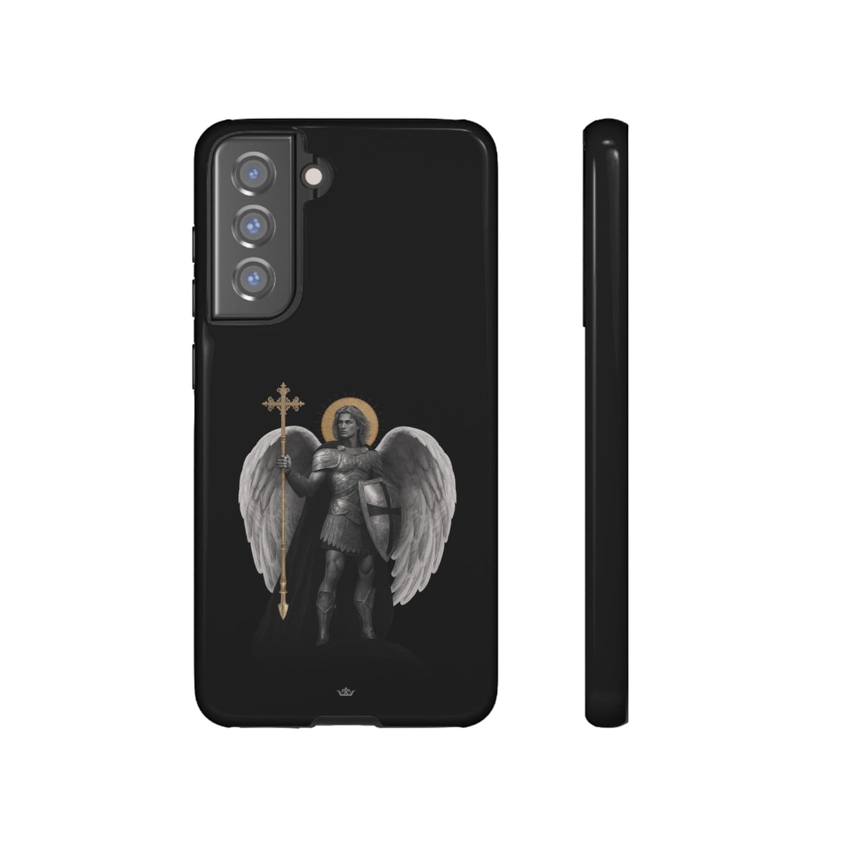 St. Michael the Archangel Victorious Hard Phone Case (Dark Night) Copyright VENXARA