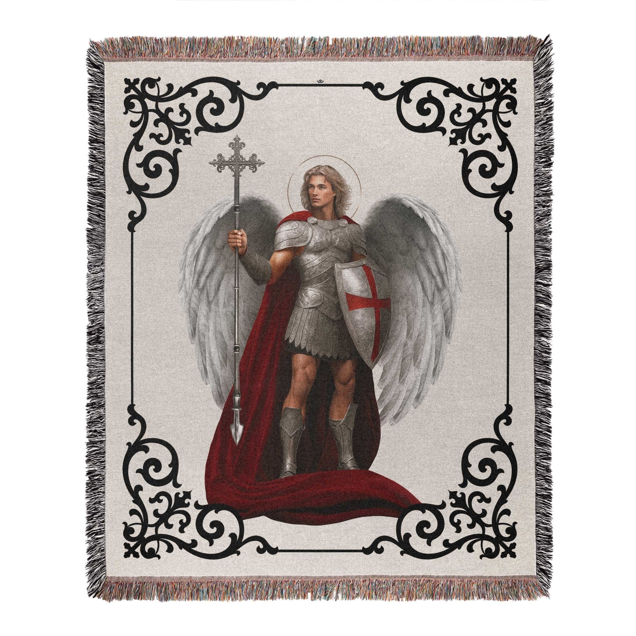 St. Michael the Archangel Victorious Woven Blanket