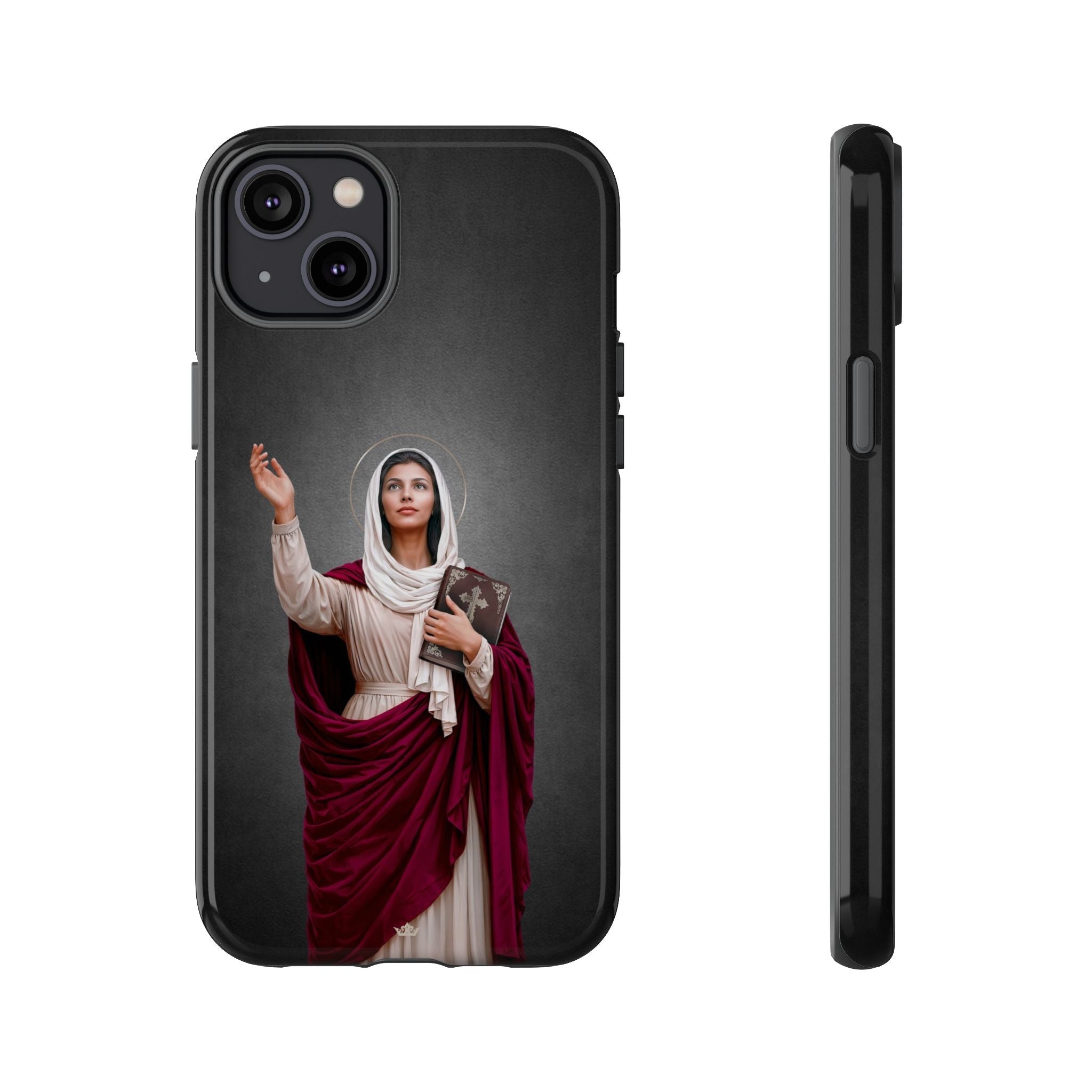 St. Monica Hard Phone Case (Dark) - Venxara