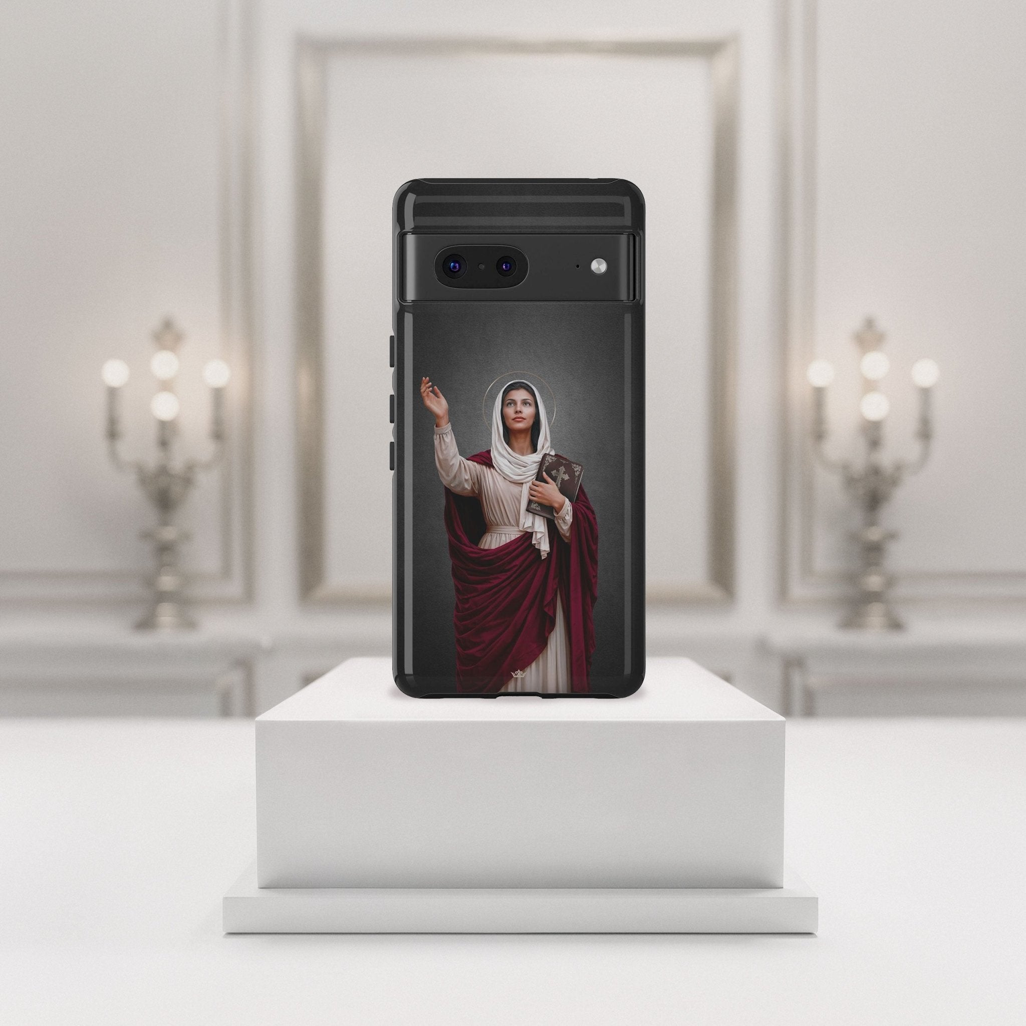 St. Monica Hard Phone Case (Dark) - Venxara