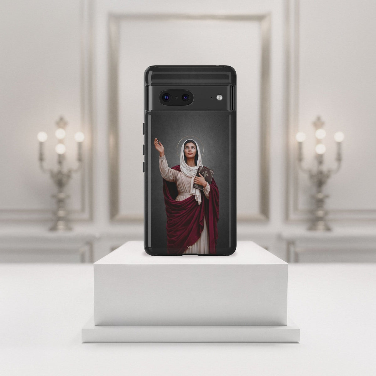 St. Monica Hard Phone Case (Dark) Copyright VENXARA