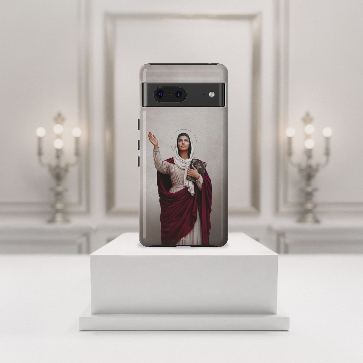 St. Monica Hard Phone Case (Light) Copyright VENXARA