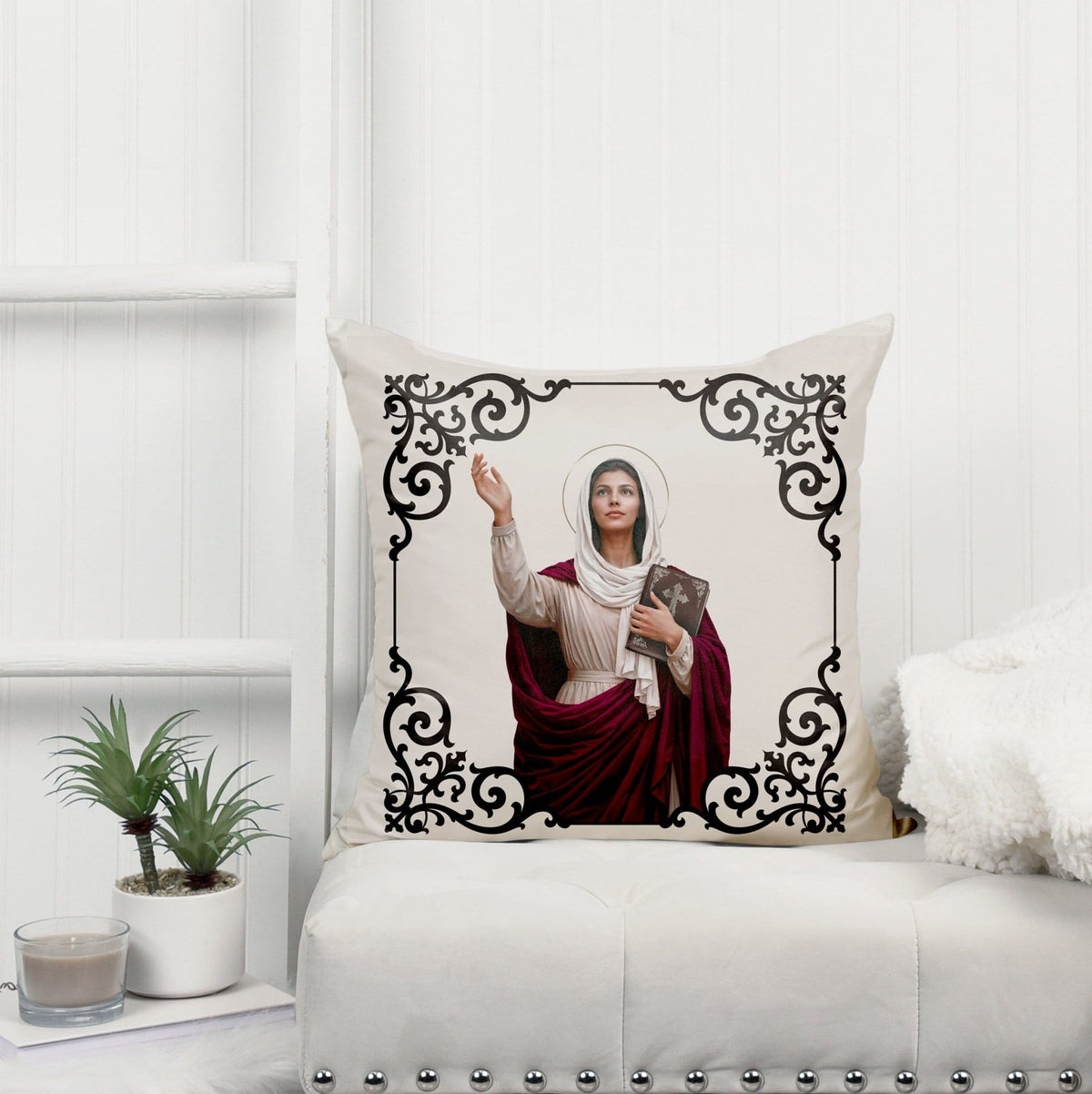 St. Monica Pillow Copyright VENXARA