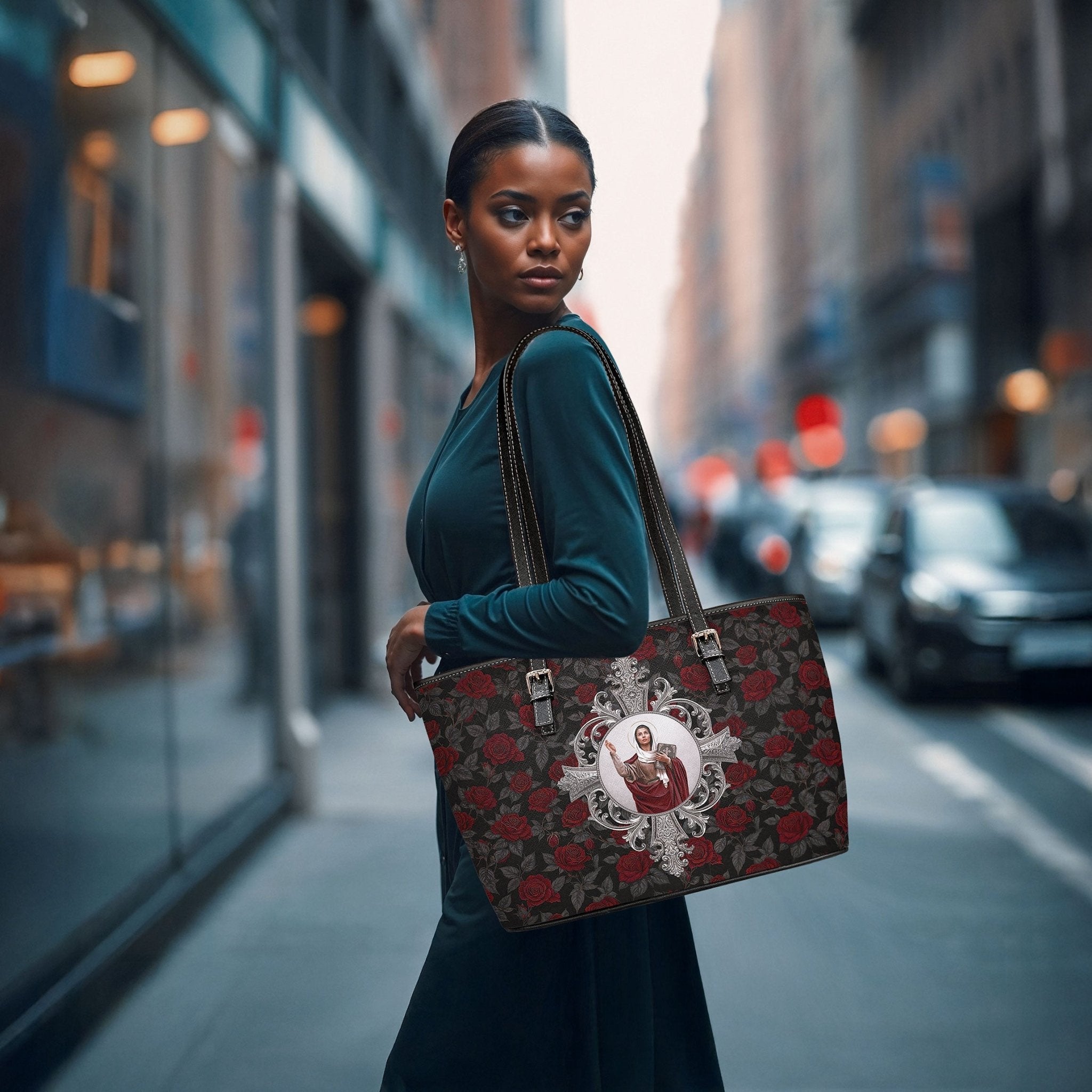 St. Monica Tote Bag (Roses) - VENXARA®