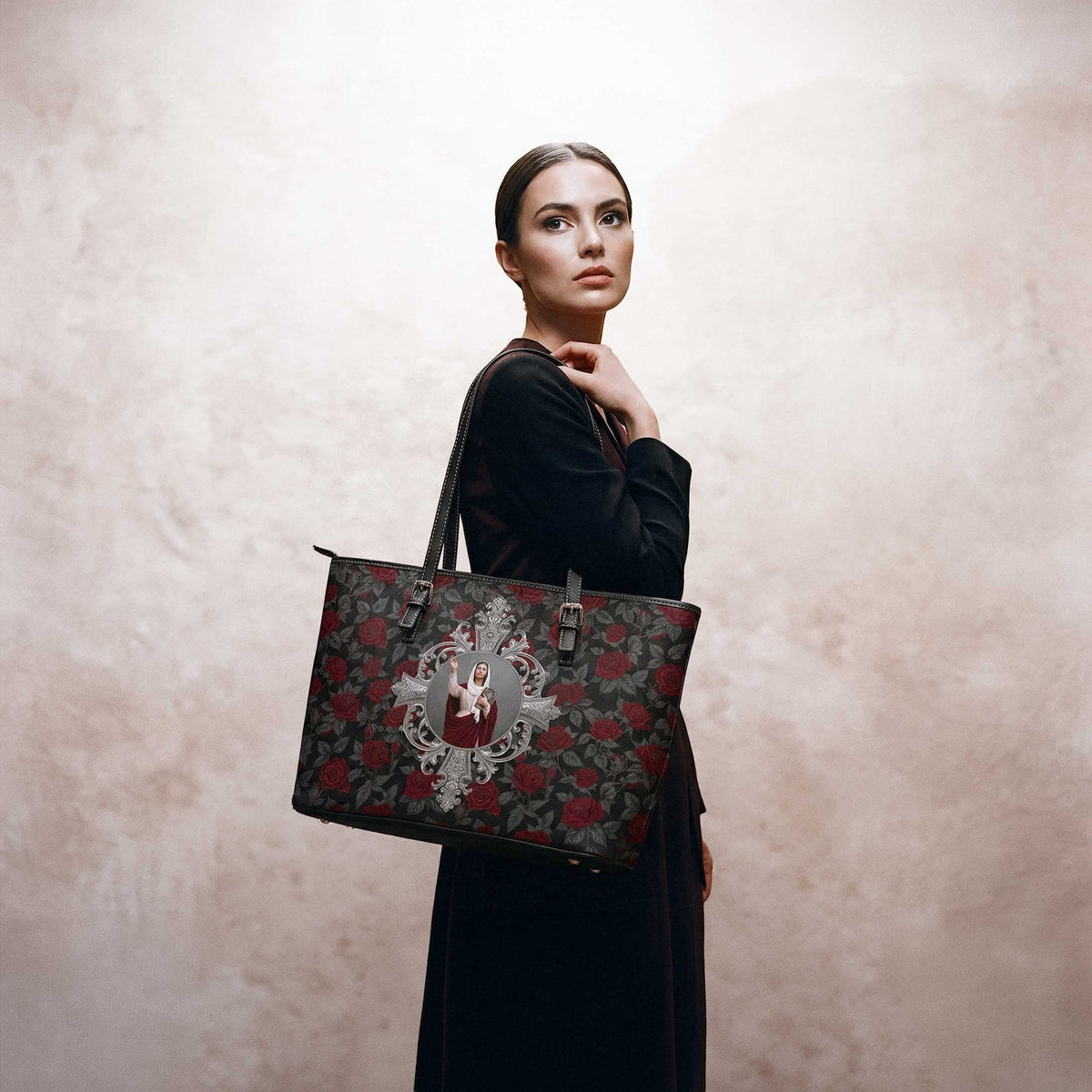 St. Monica Tote Bag (Roses) Copyright VENXARA