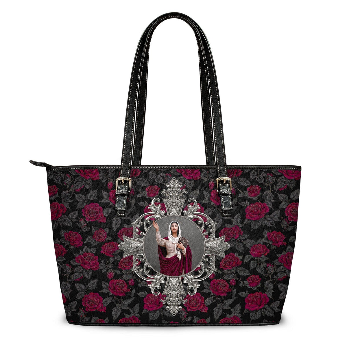 St. Monica Tote Bag (Roses) Copyright VENXARA