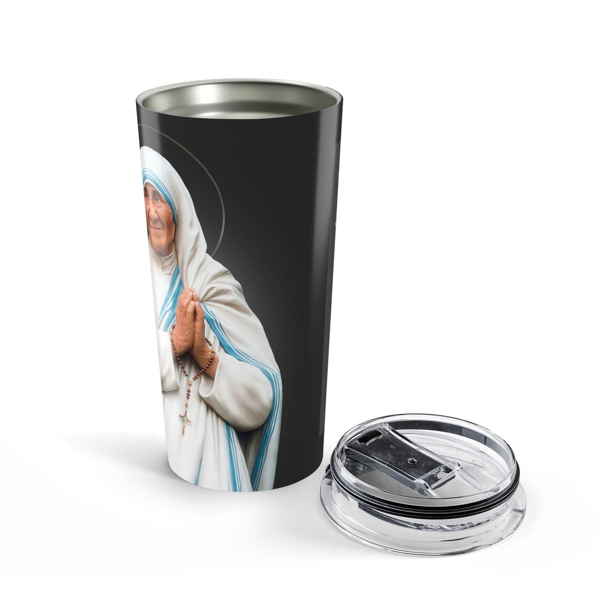 St. Mother Teresa Lord's Prayer Tumbler (Ash 20 oz) Copyright VENXARA