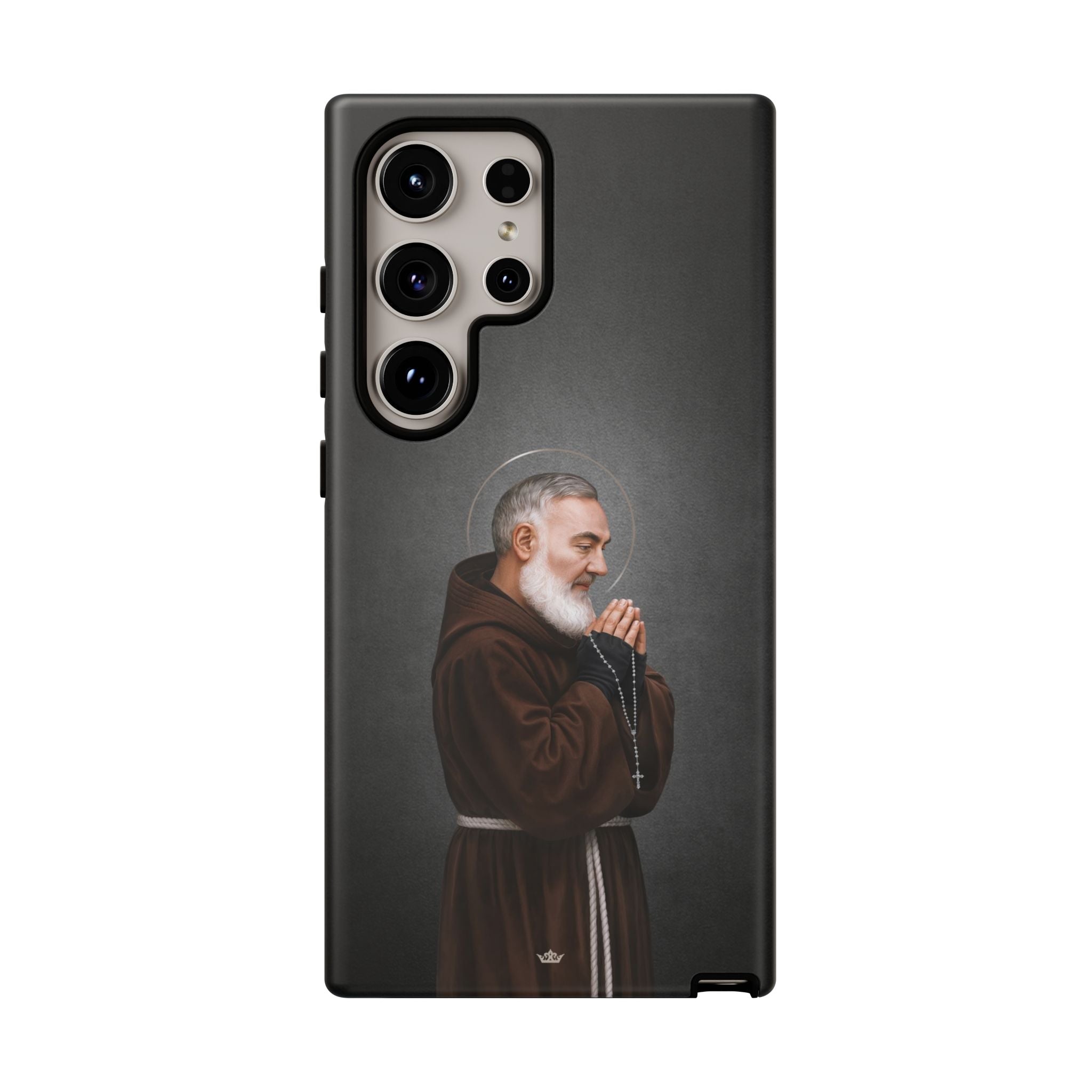 St. Padre Pio Hard Phone Case (Dark) - Venxara