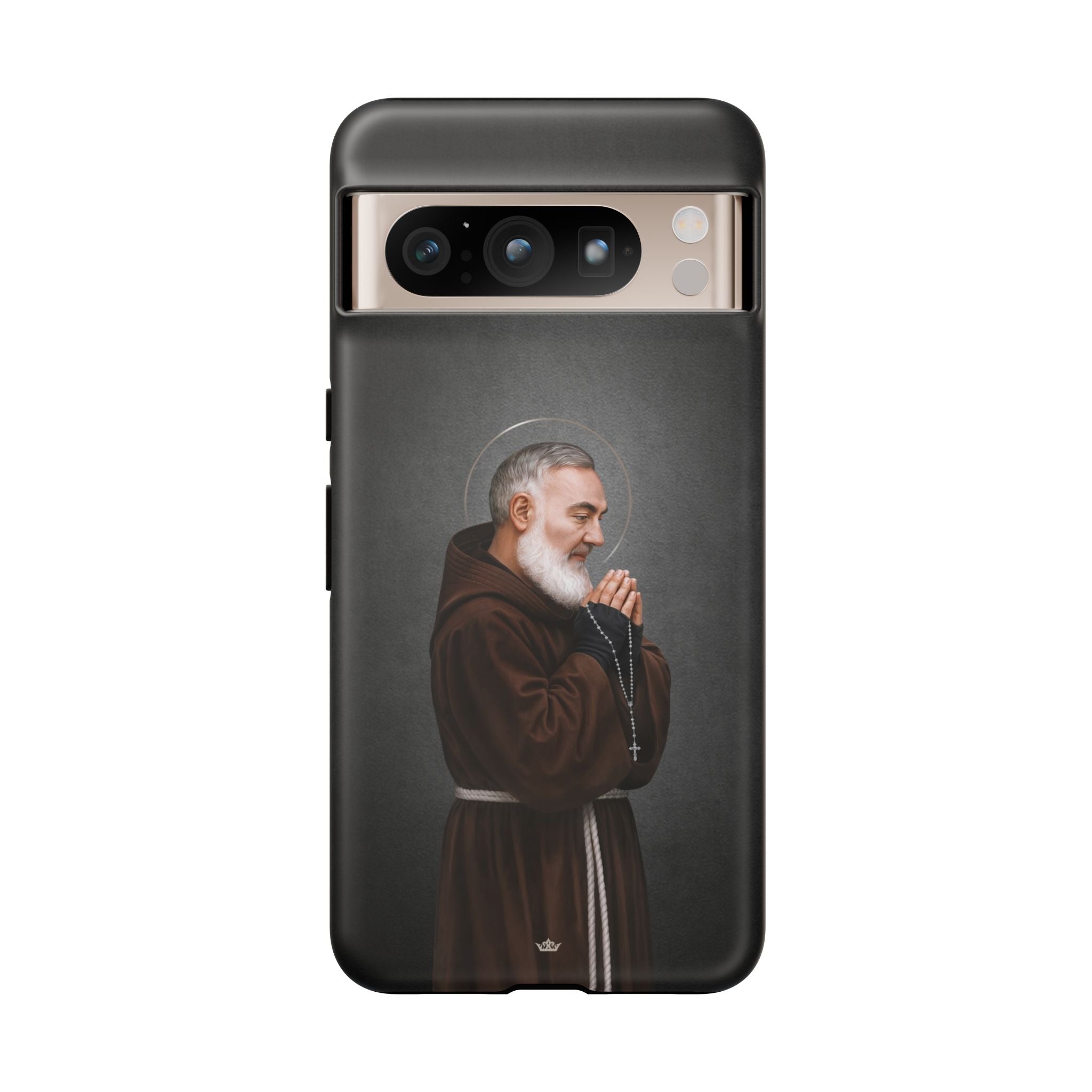 St. Padre Pio Hard Phone Case (Dark) - Venxara