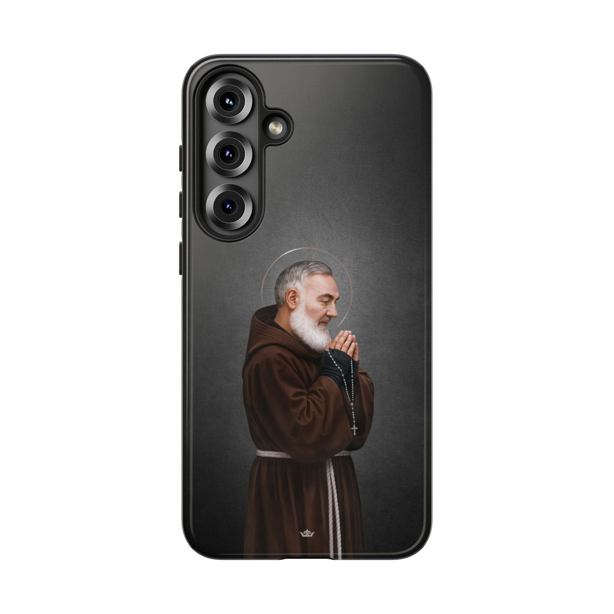 St. Padre Pio Hard Phone Case (Dark) - Venxara