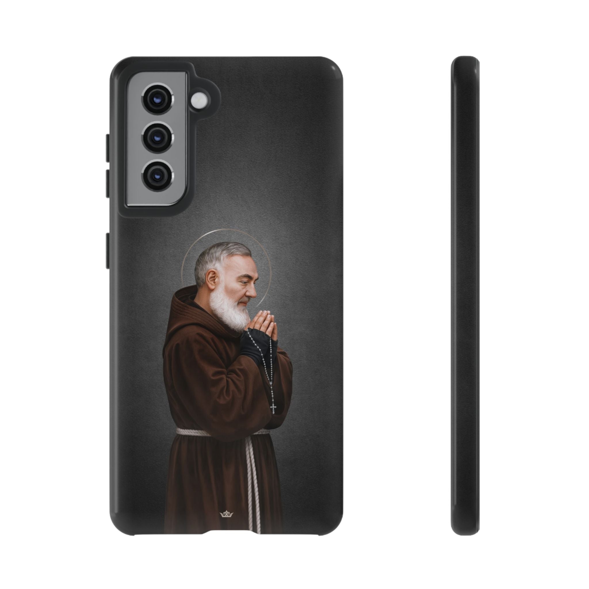 St. Padre Pio Hard Phone Case (Dark) - Venxara
