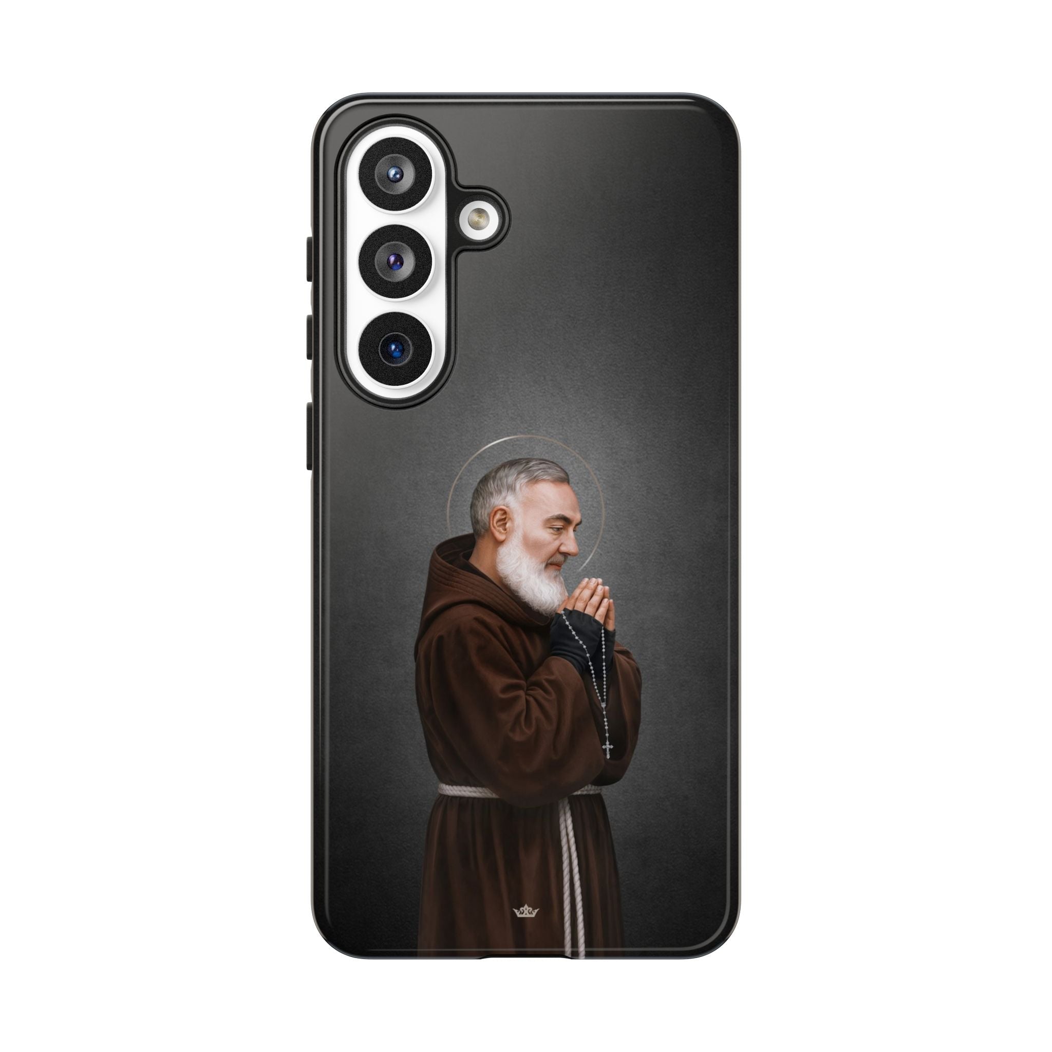 St. Padre Pio Hard Phone Case (Dark) - Venxara