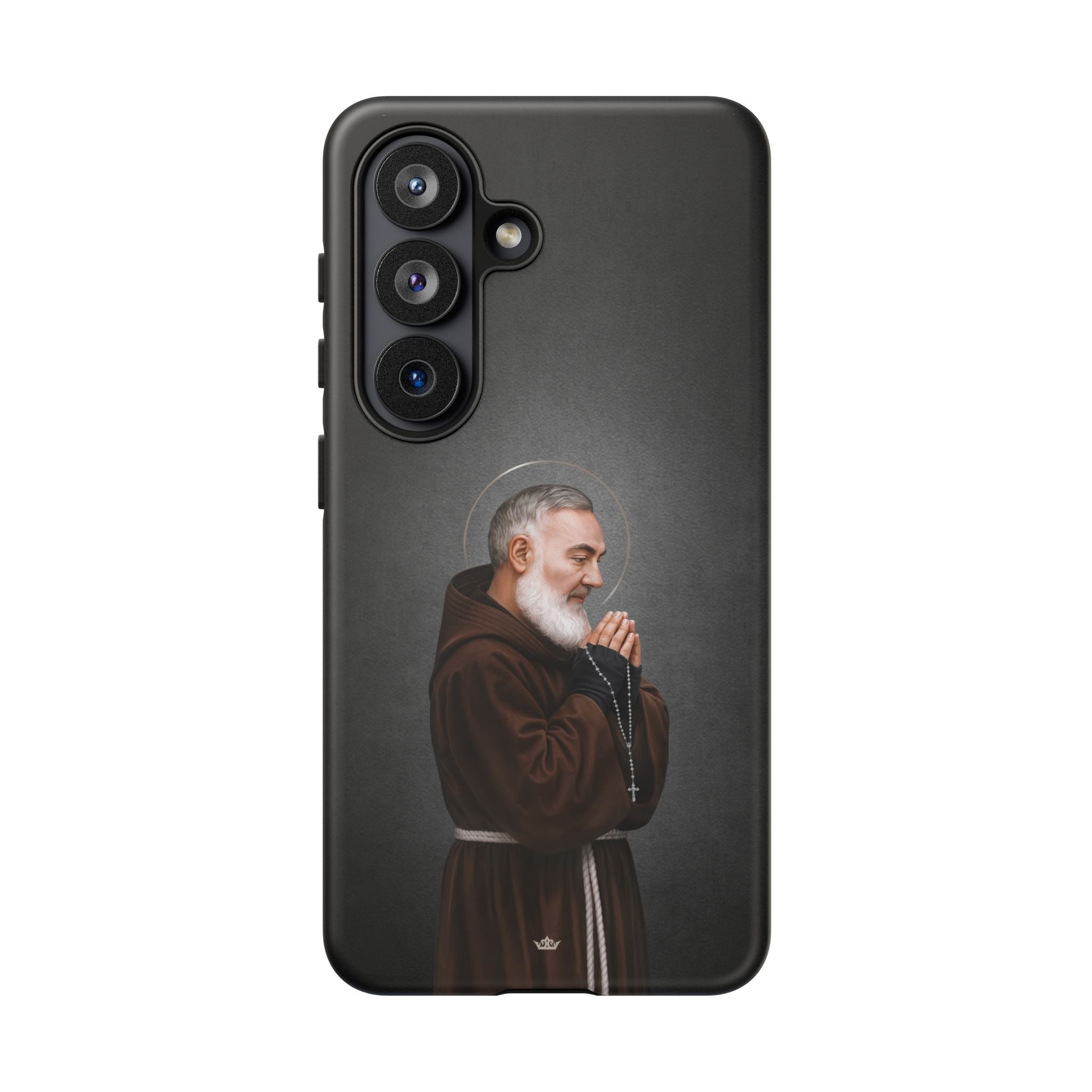 St. Padre Pio Hard Phone Case (Dark) - Venxara