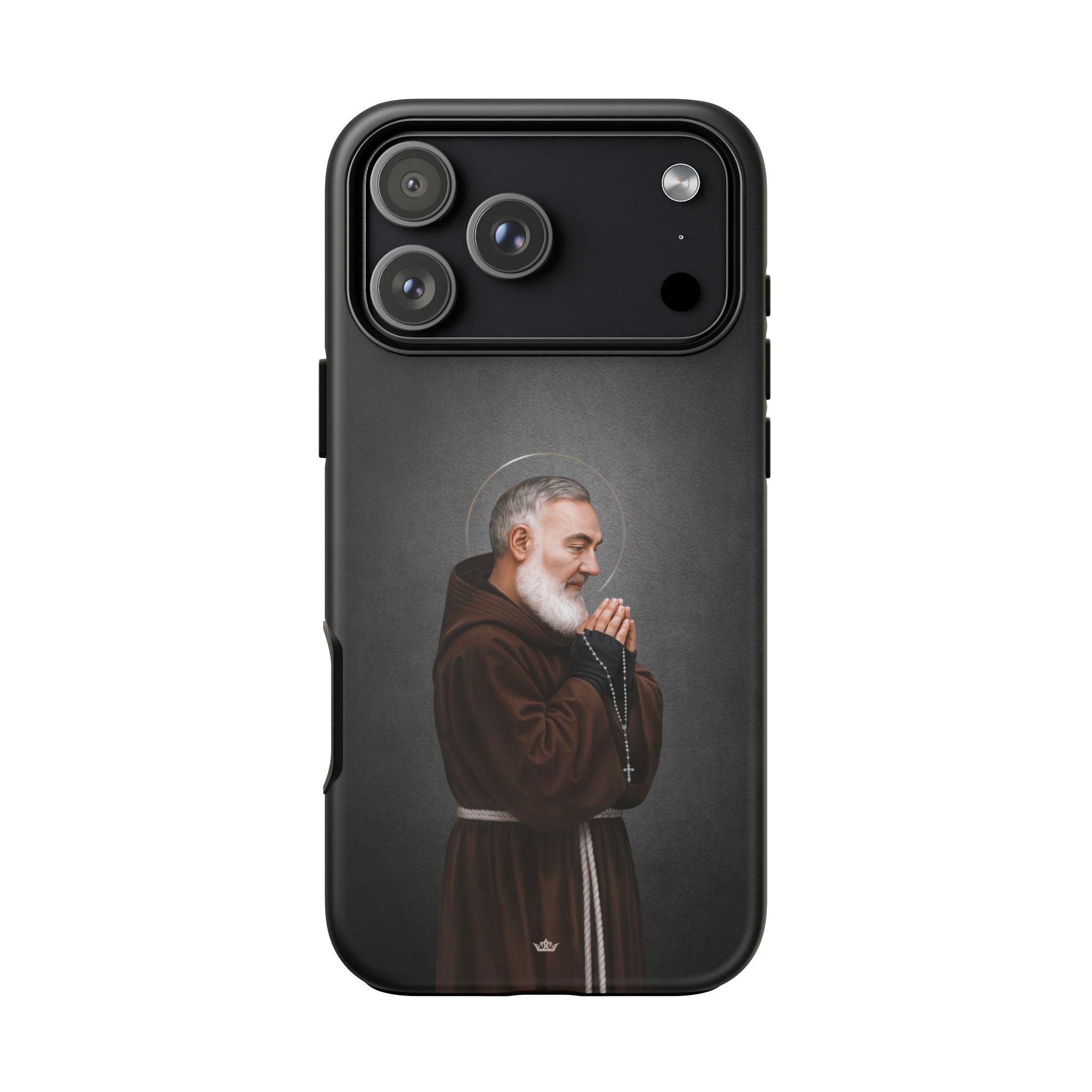 St. Padre Pio Hard Phone Case (Dark) - Venxara