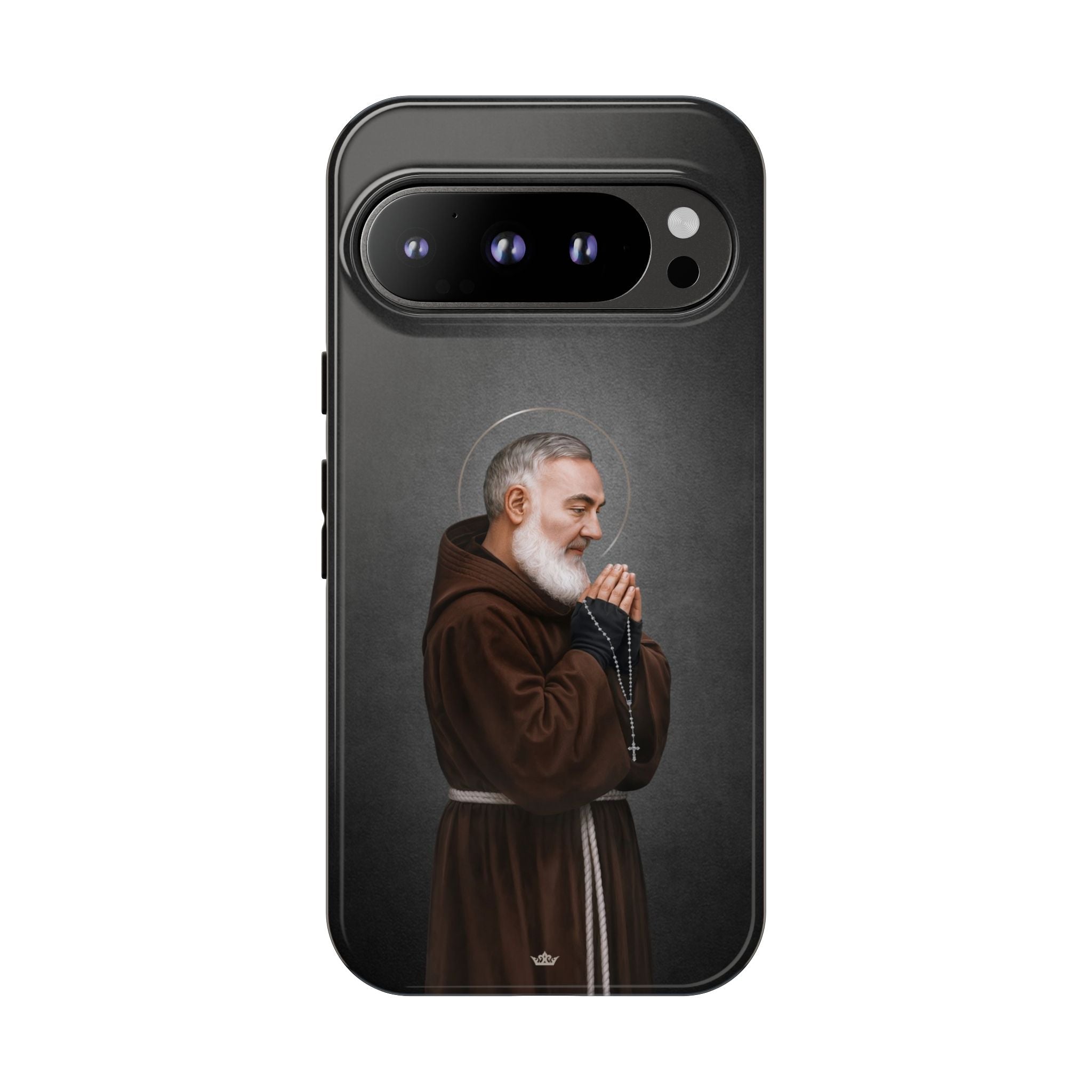 St. Padre Pio Hard Phone Case (Dark) - Venxara