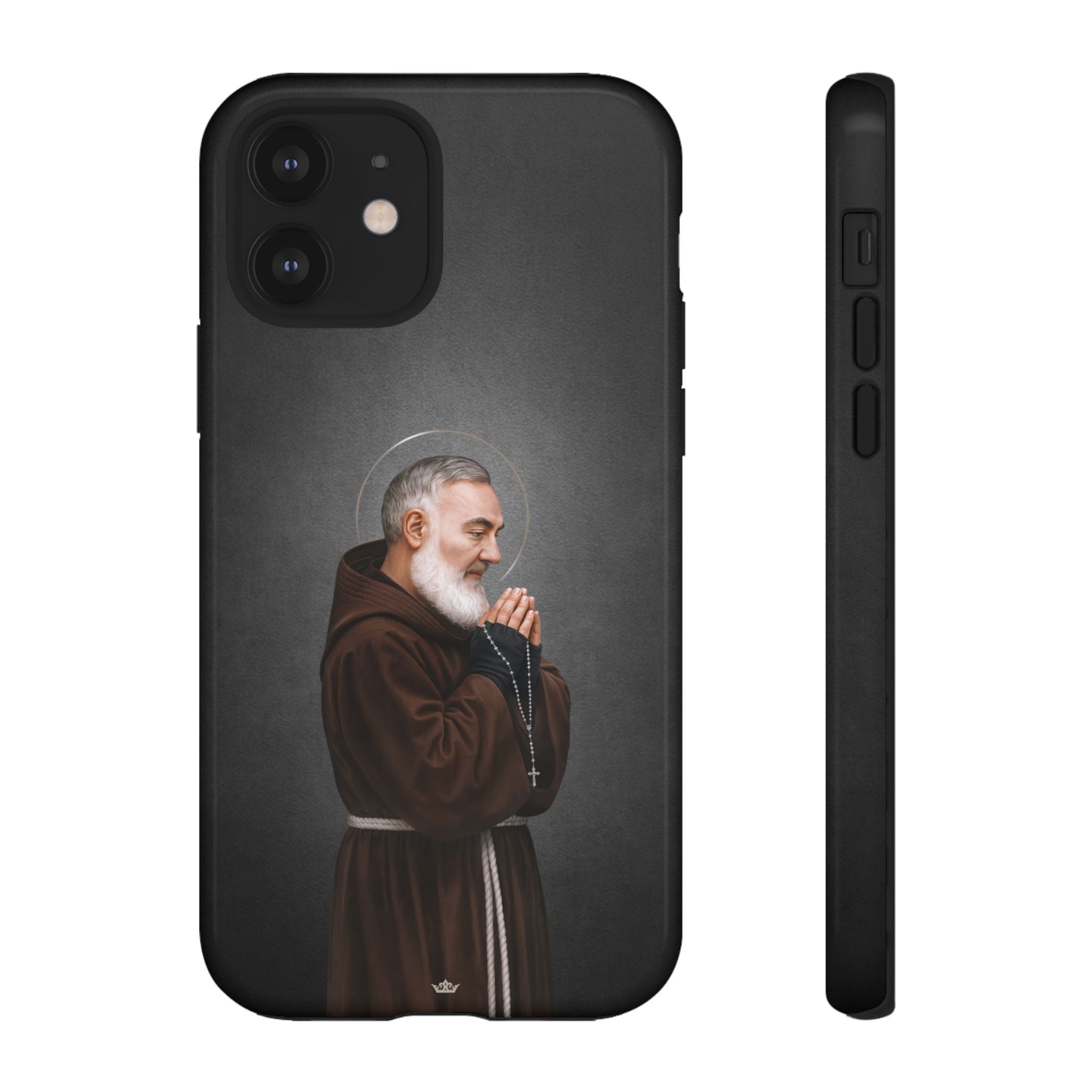 St. Padre Pio Hard Phone Case (Dark) - Venxara