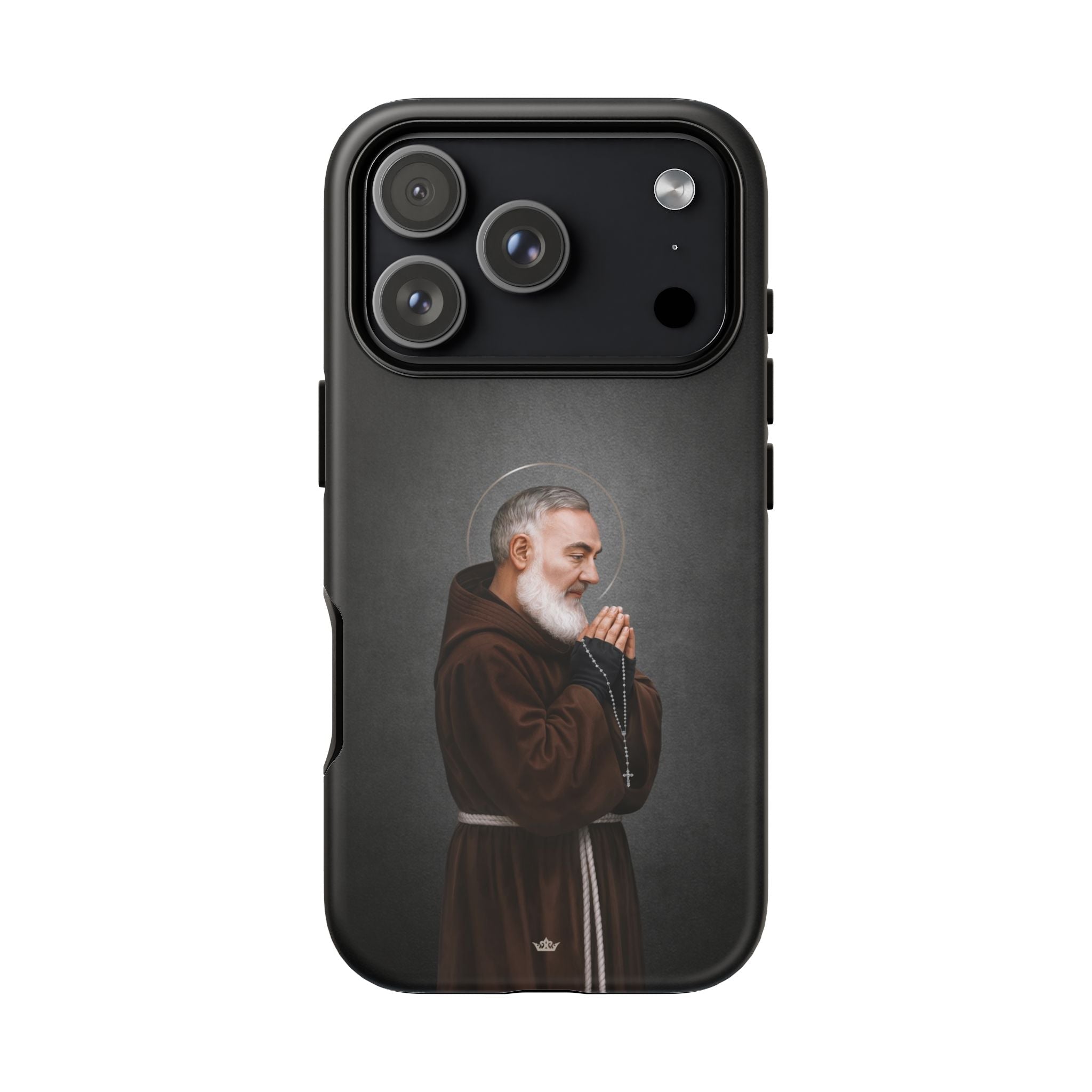 St. Padre Pio Hard Phone Case (Dark) - Venxara