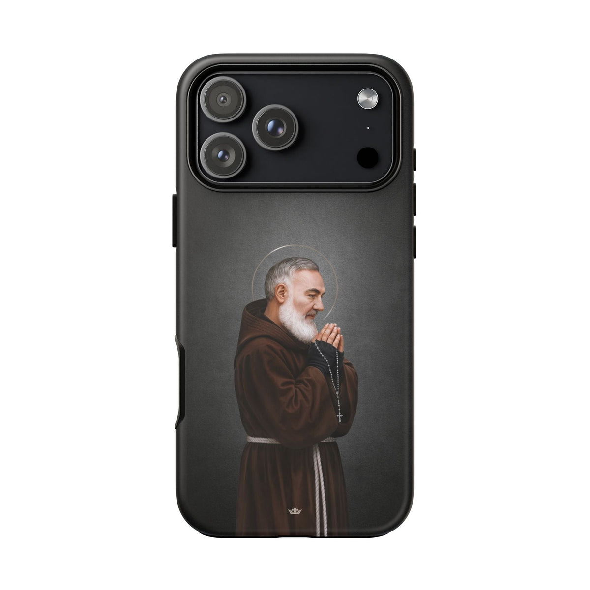St. Padre Pio Hard Phone Case (Dark) Copyright VENXARA