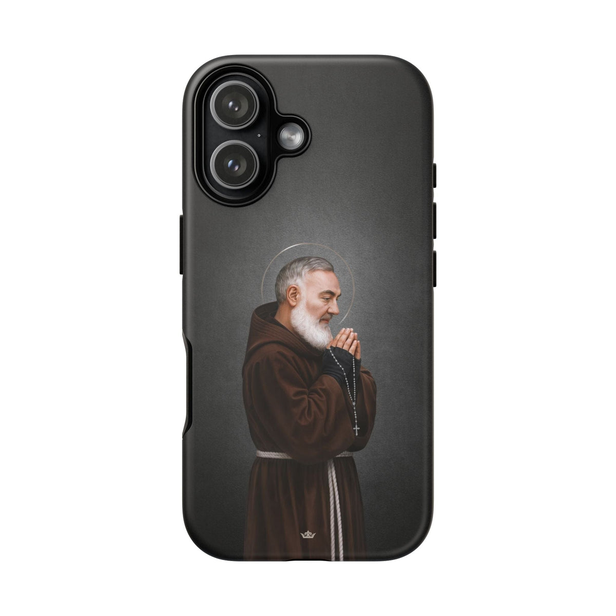 St. Padre Pio Hard Phone Case (Dark) Copyright VENXARA