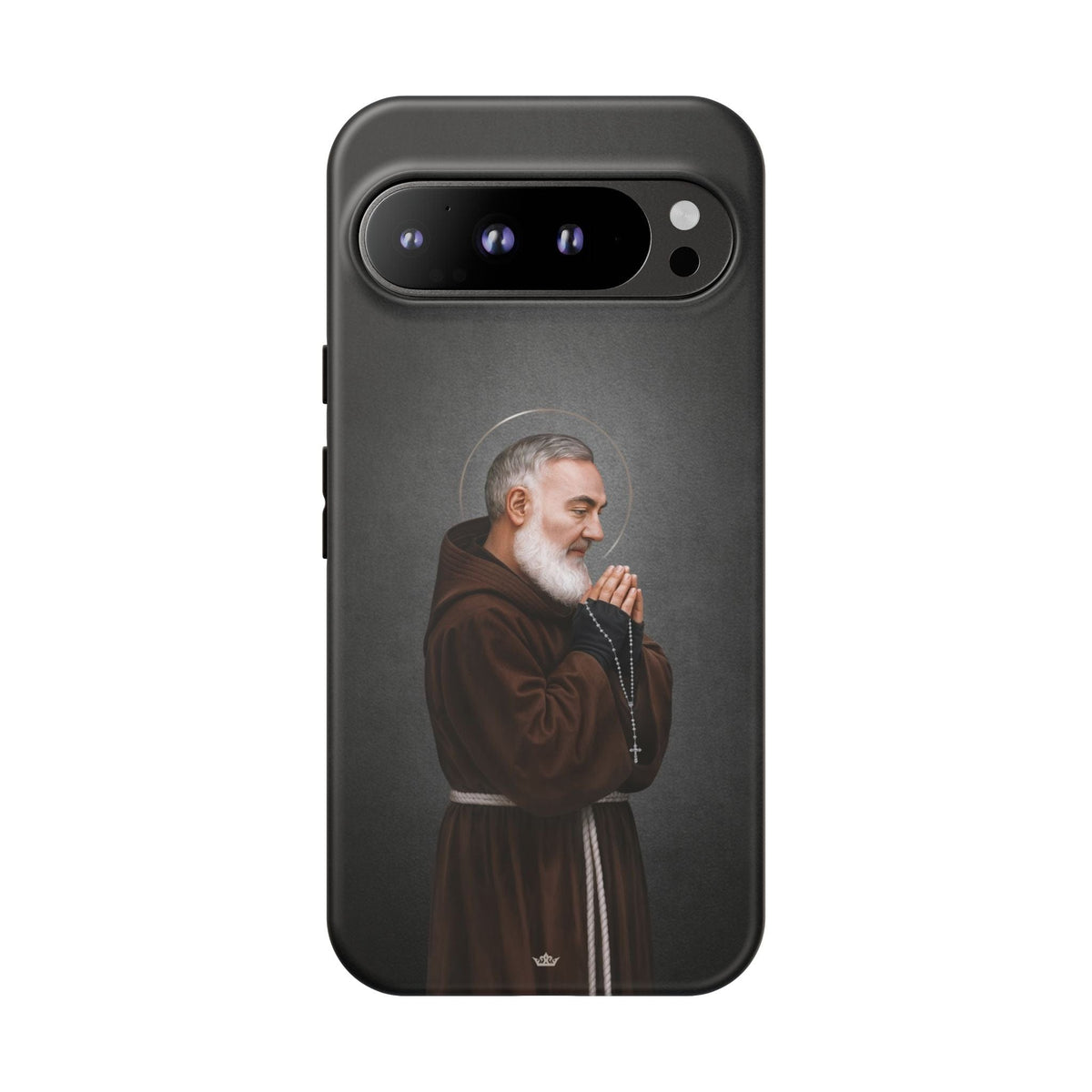 St. Padre Pio Hard Phone Case (Dark) Copyright VENXARA
