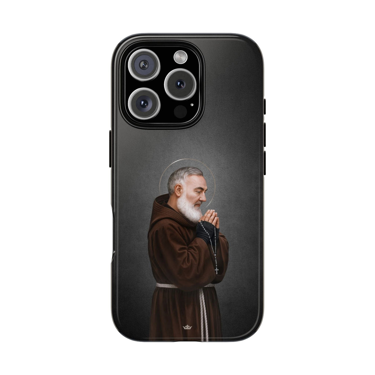 St. Padre Pio Hard Phone Case (Dark) Copyright VENXARA