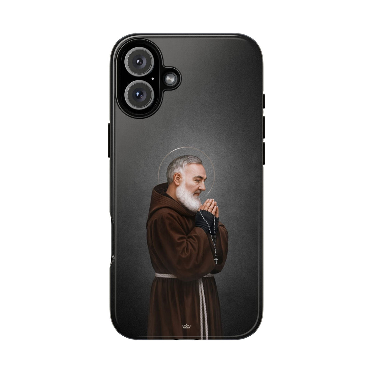 St. Padre Pio Hard Phone Case (Dark) Copyright VENXARA
