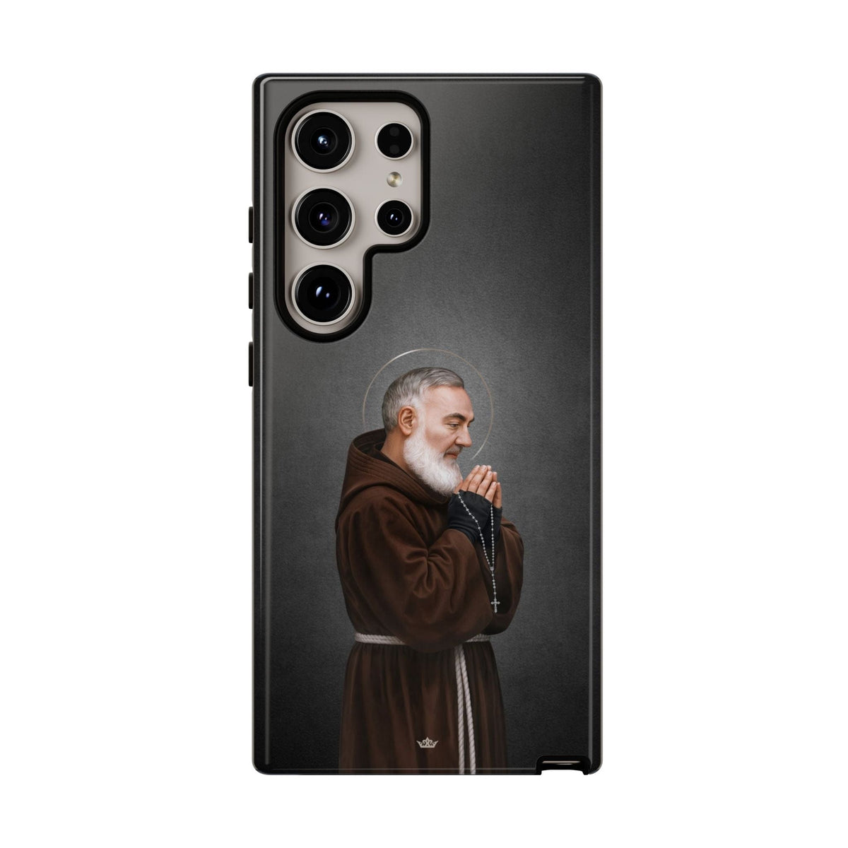 St. Padre Pio Hard Phone Case (Dark) Copyright VENXARA