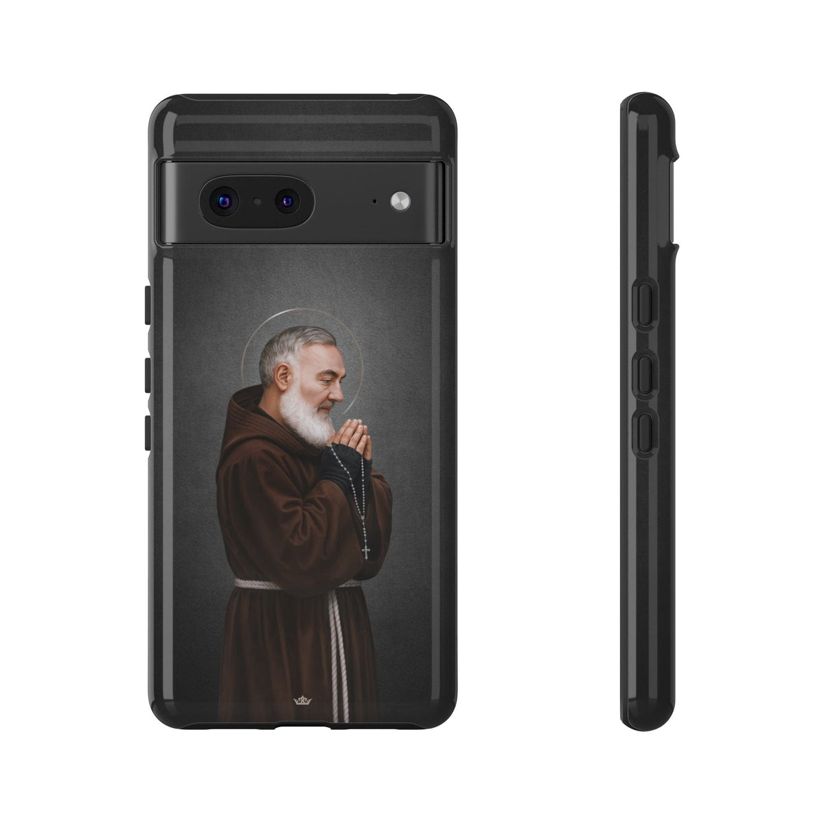 St. Padre Pio Hard Phone Case (Dark) Copyright VENXARA