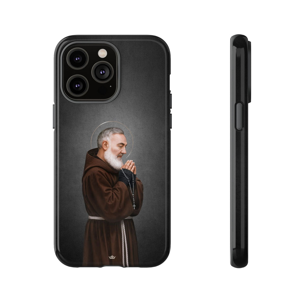 St. Padre Pio Hard Phone Case (Dark) Copyright VENXARA