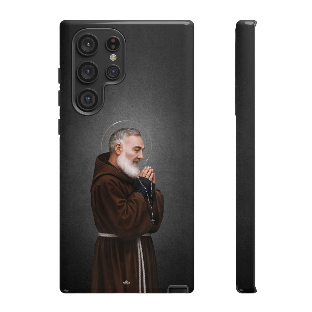 St. Padre Pio Hard Phone Case (Dark) Copyright VENXARA