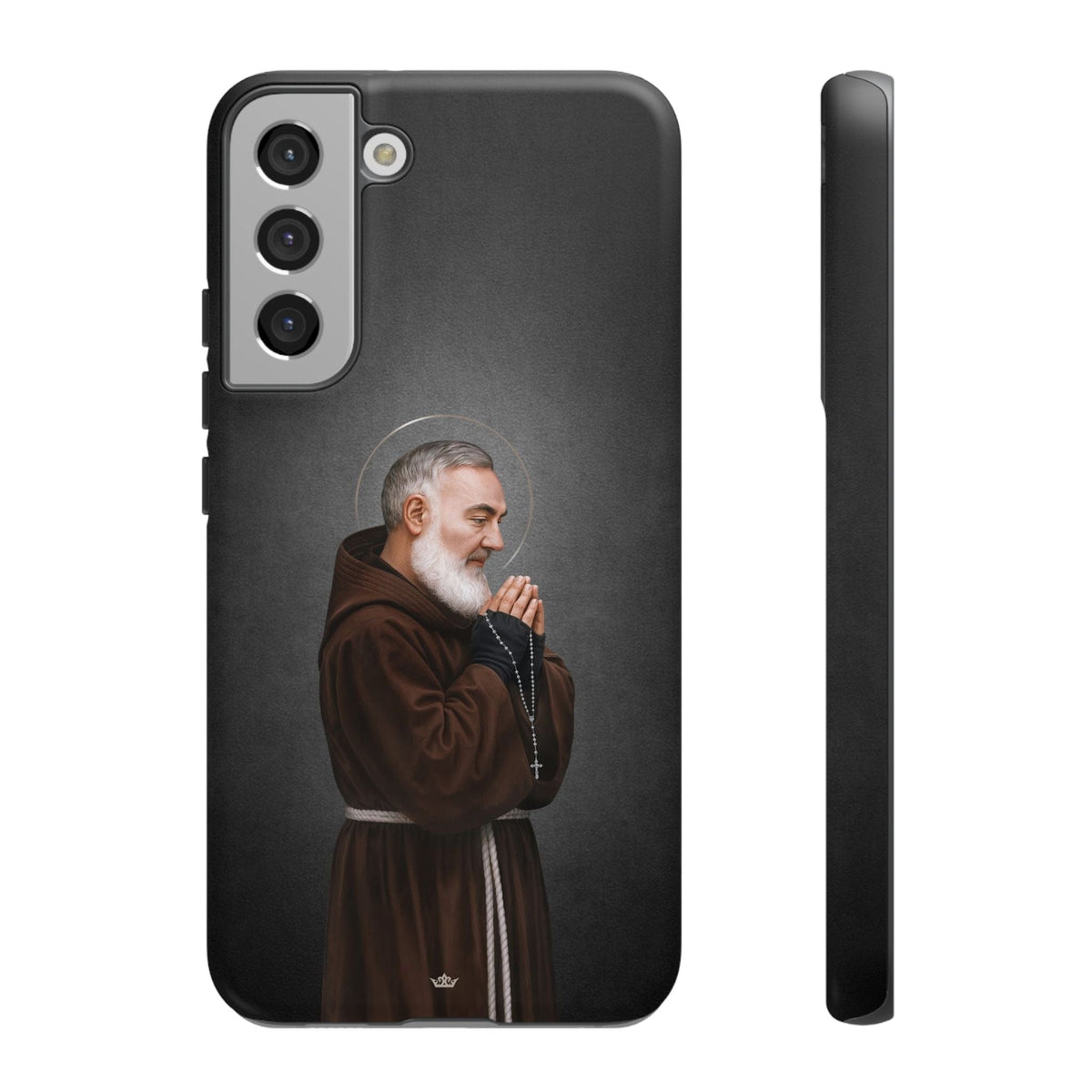 St. Padre Pio Hard Phone Case (Dark) Copyright VENXARA