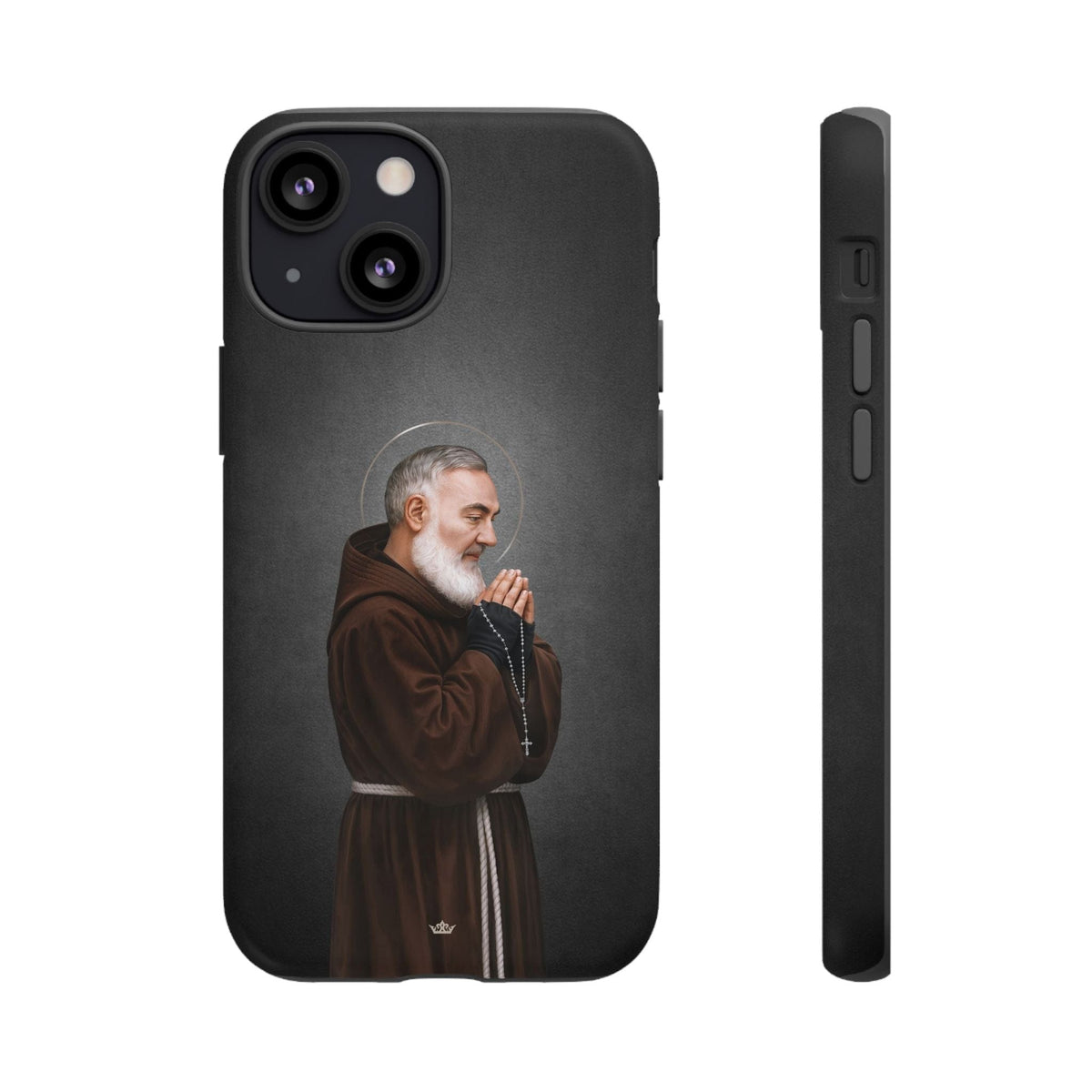 St. Padre Pio Hard Phone Case (Dark) Copyright VENXARA