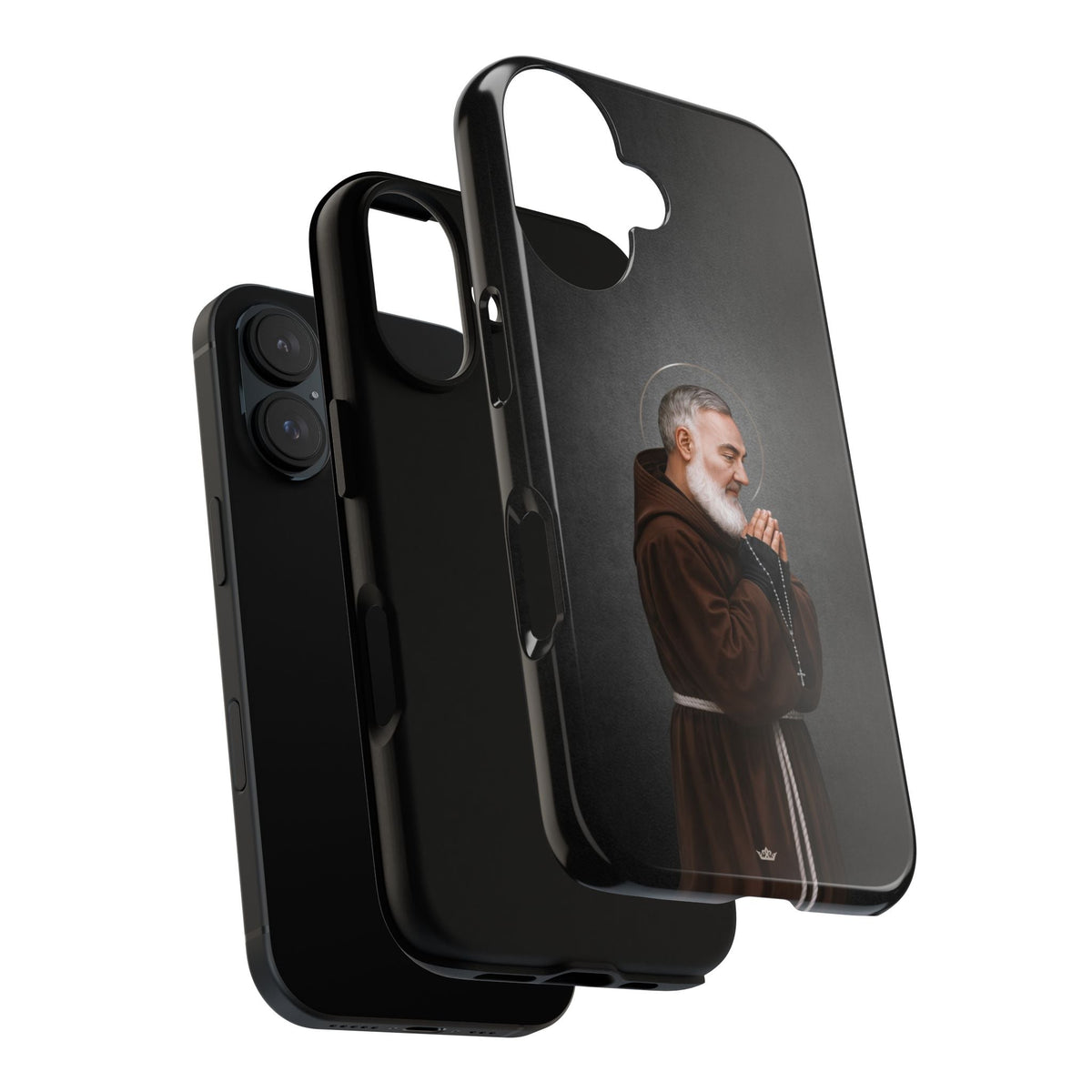 St. Padre Pio Hard Phone Case (Dark) Copyright VENXARA