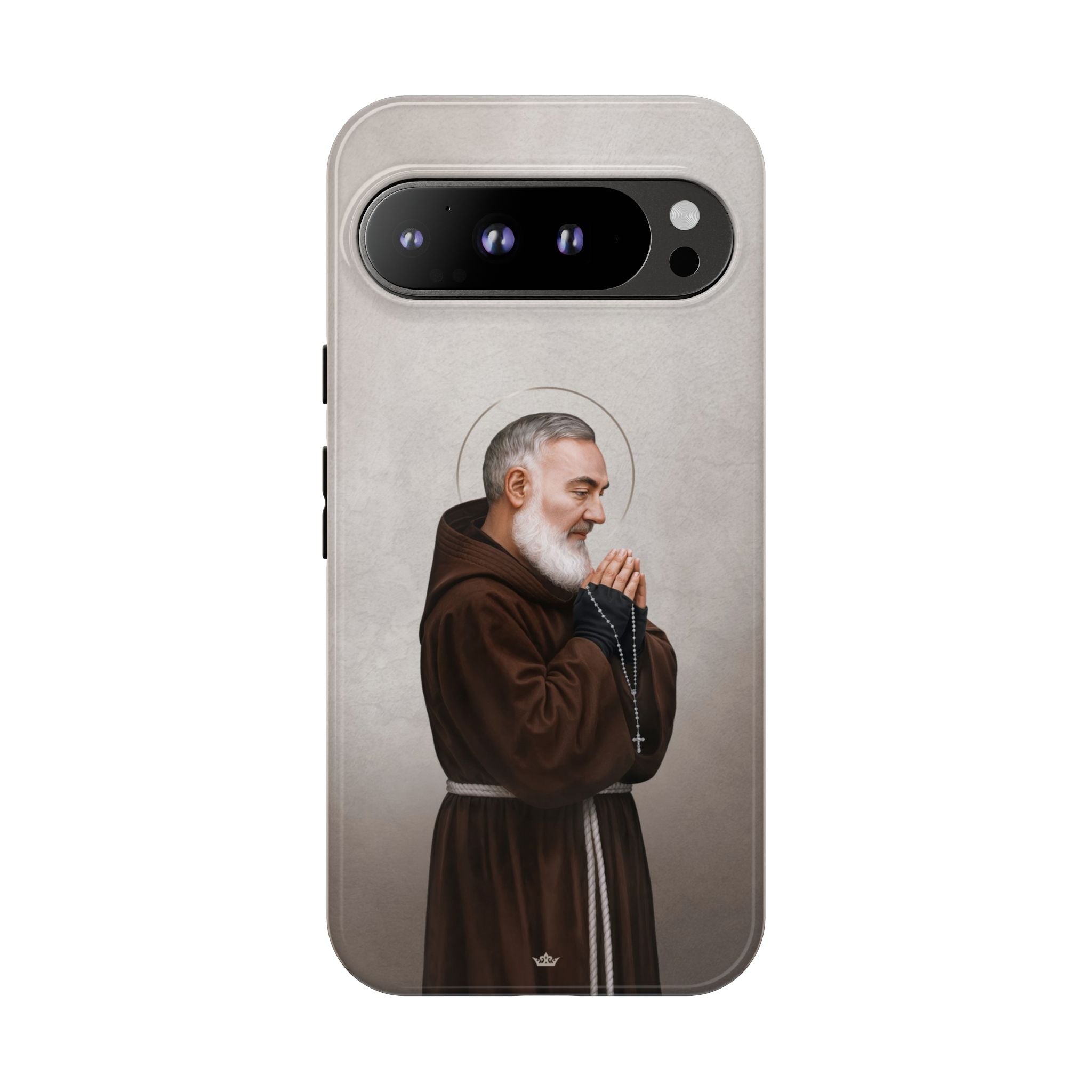 St. Padre Pio Hard Phone Case (Light) - Venxara