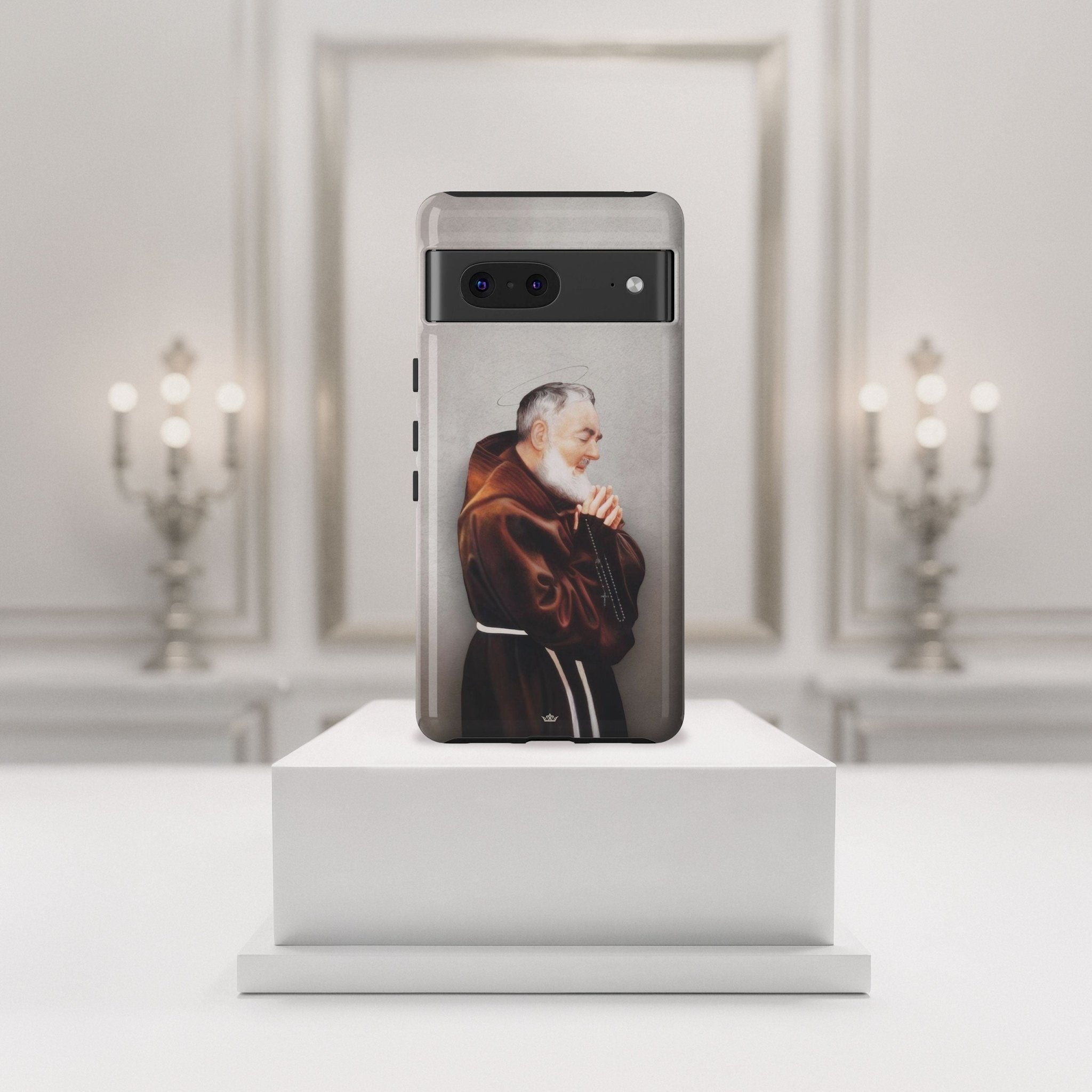 St. Padre Pio Hard Phone Case (Light) - VENXARA®