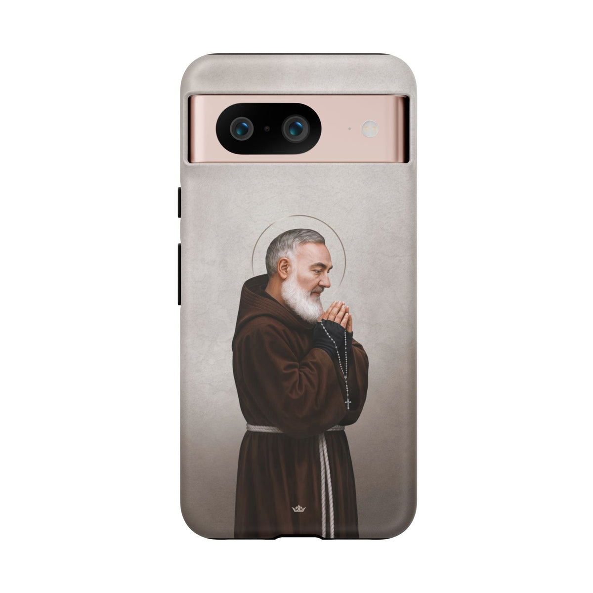 St. Padre Pio Hard Phone Case (Light) Copyright VENXARA