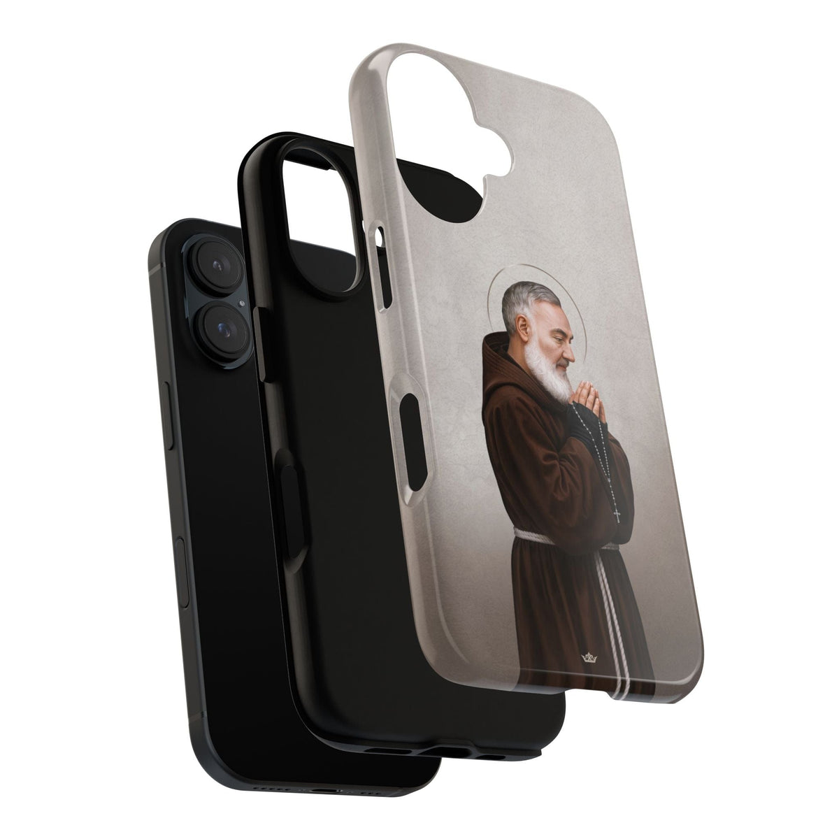 St. Padre Pio Hard Phone Case (Light) Copyright VENXARA