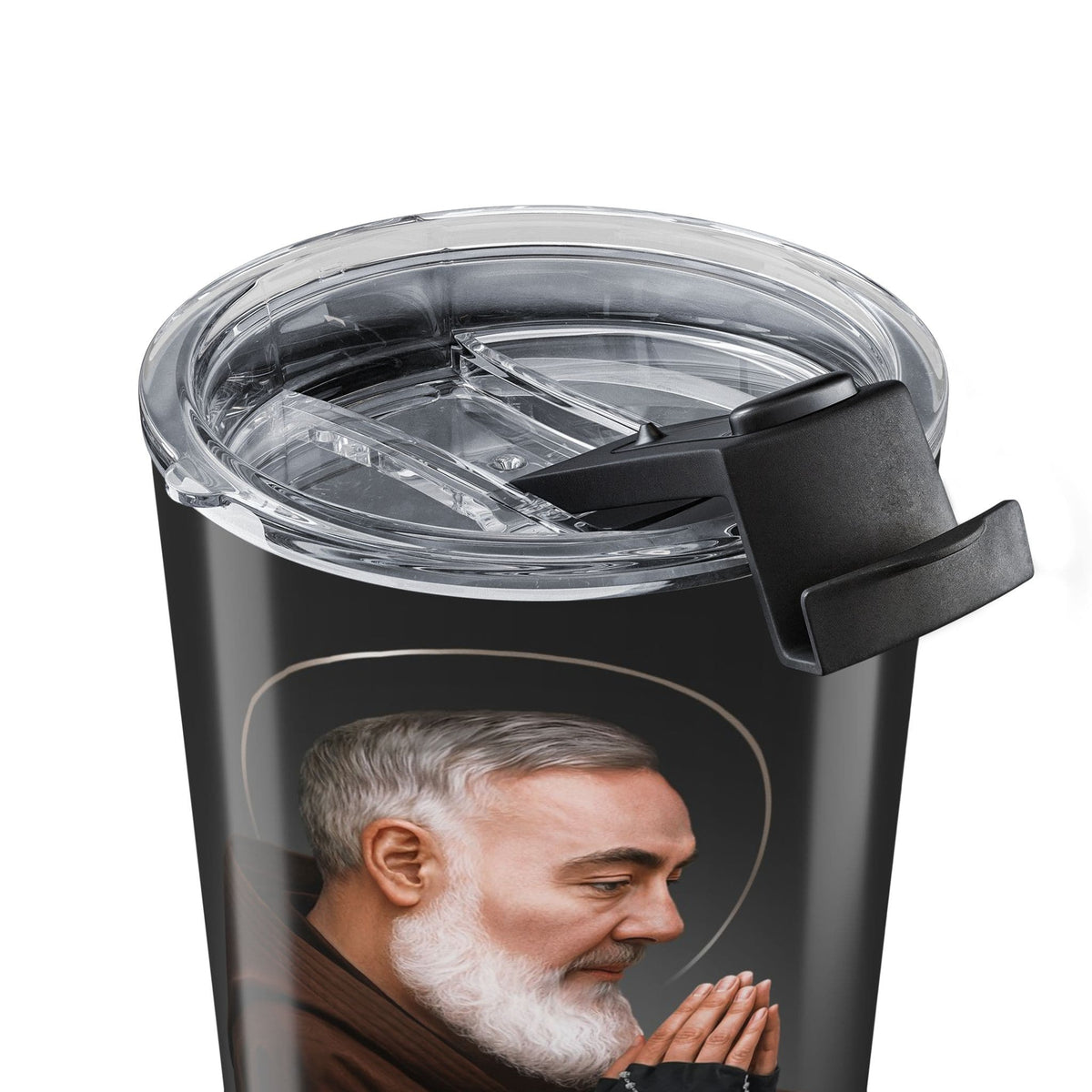 St. Padre Pio Lord's Prayer Tumbler (Ash 20 oz) Copyright VENXARA