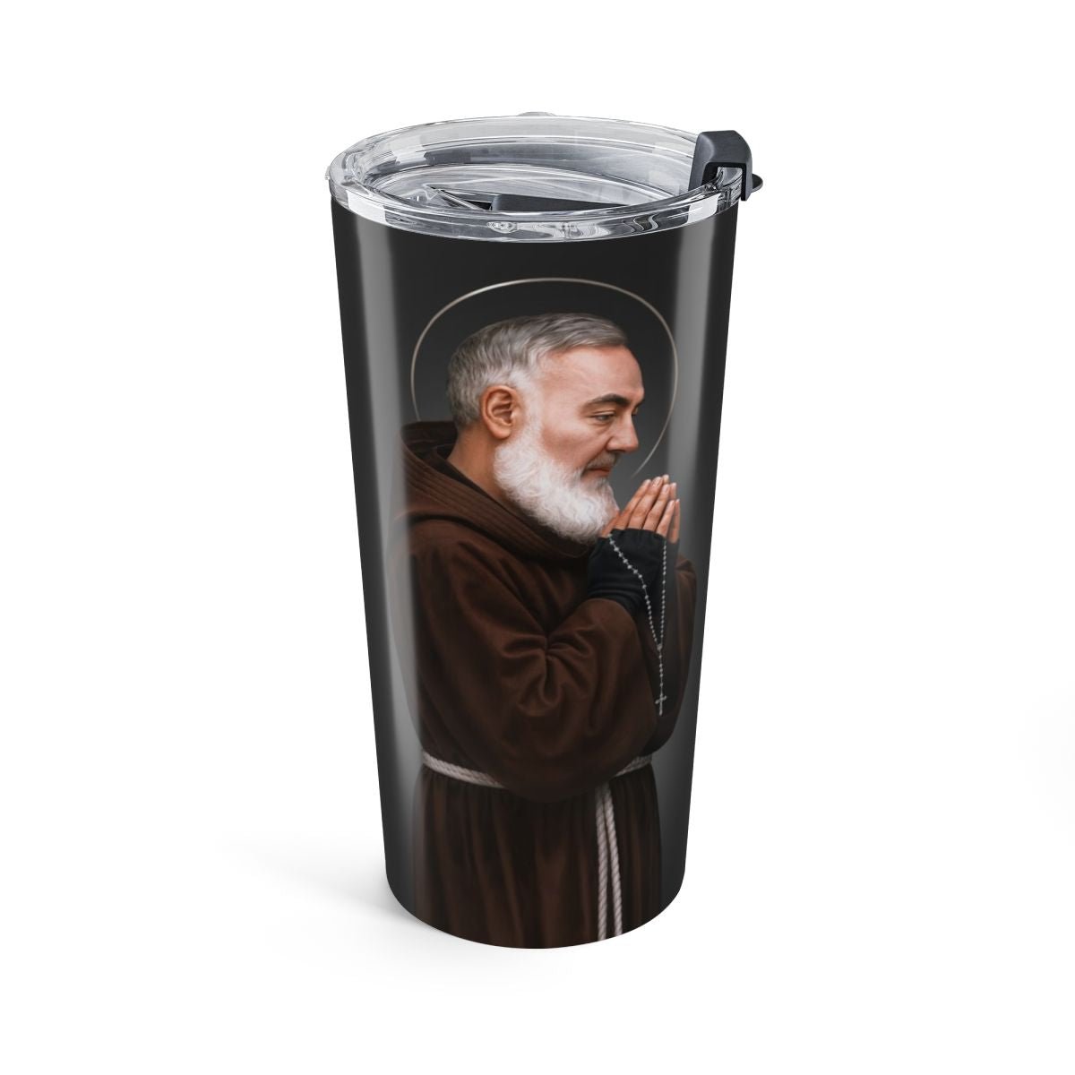 St. Padre Pio Lord's Prayer Tumbler (Ash 20 oz)