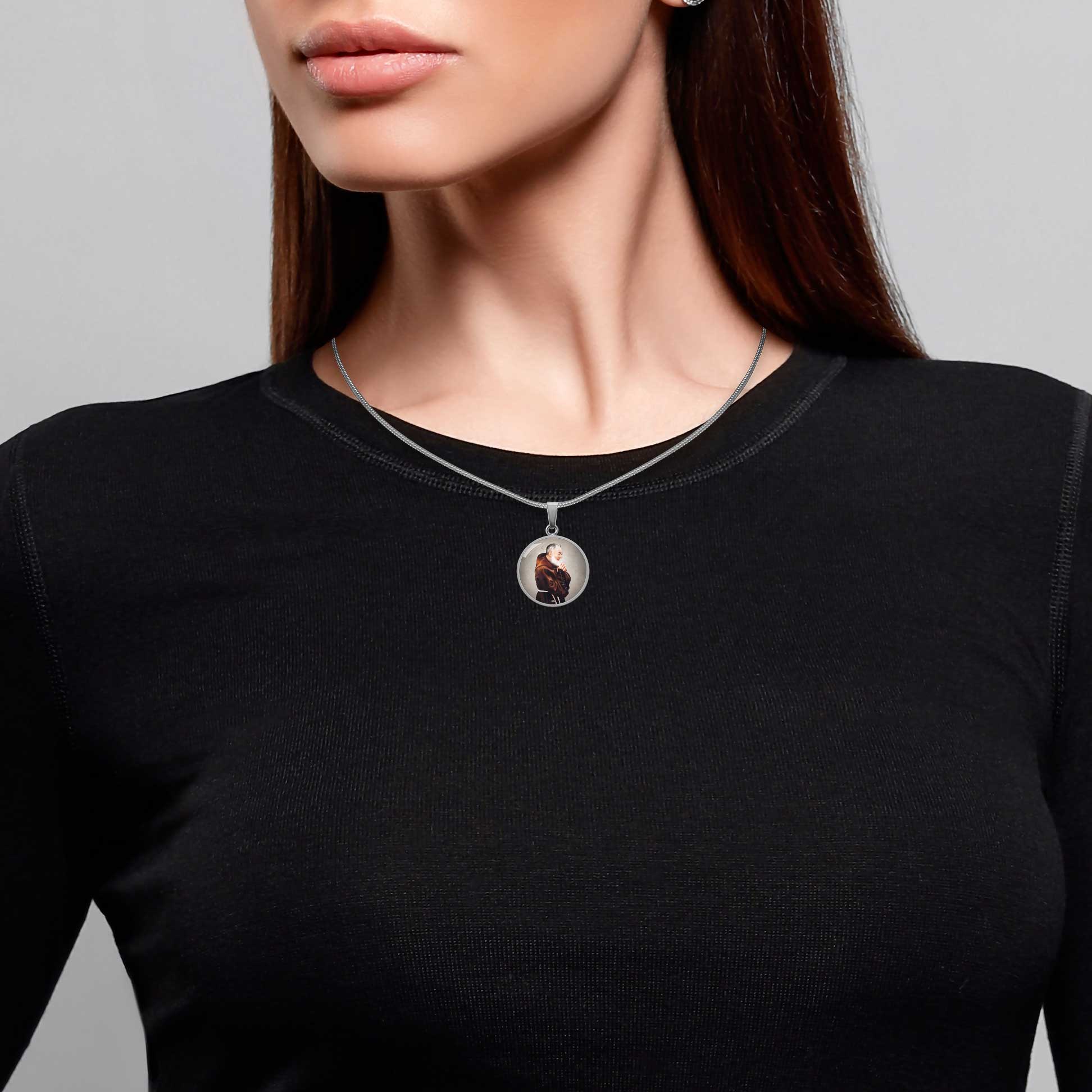 St. Padre Pio Pendant Necklace - VENXARA®