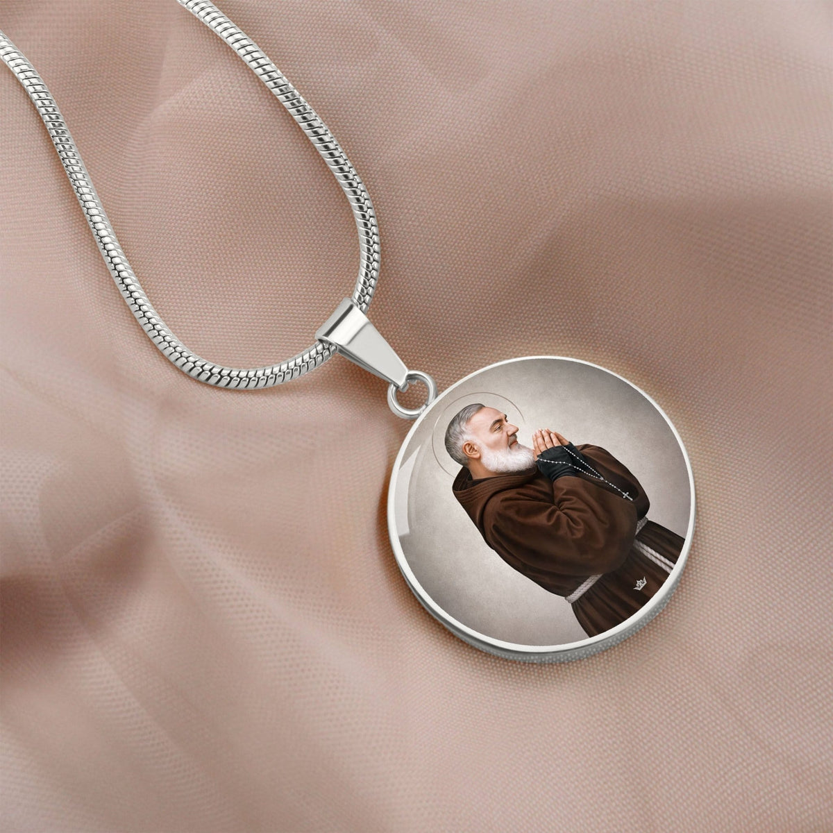 St. Padre Pio Pendant Necklace Copyright VENXARA
