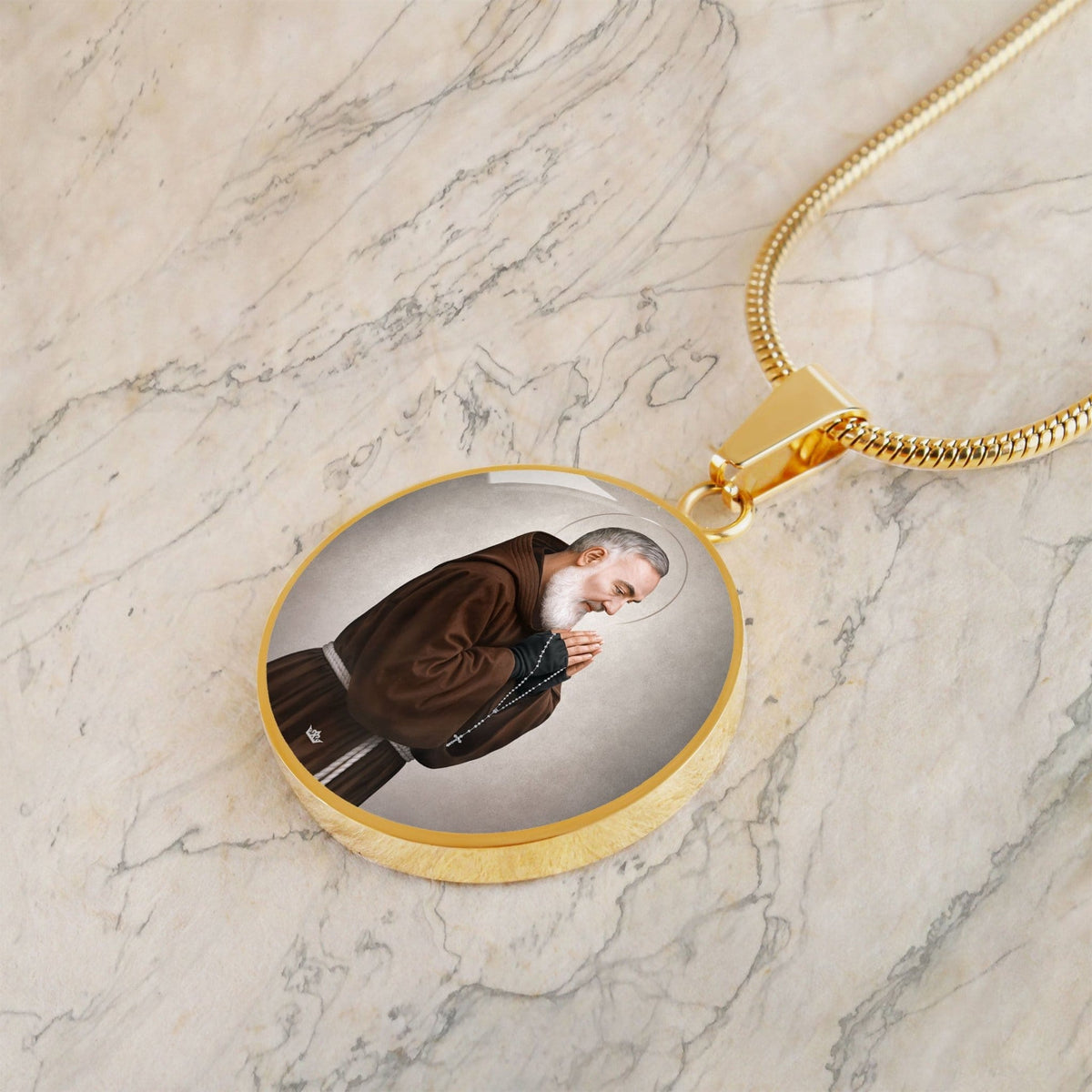 St. Padre Pio Pendant Necklace Copyright VENXARA