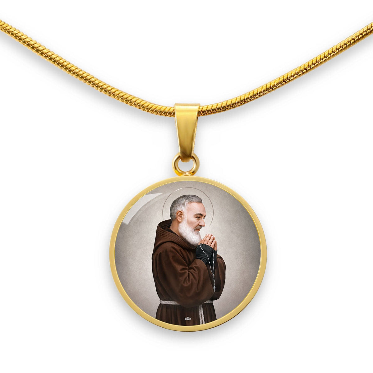 St. Padre Pio Pendant Necklace Copyright VENXARA