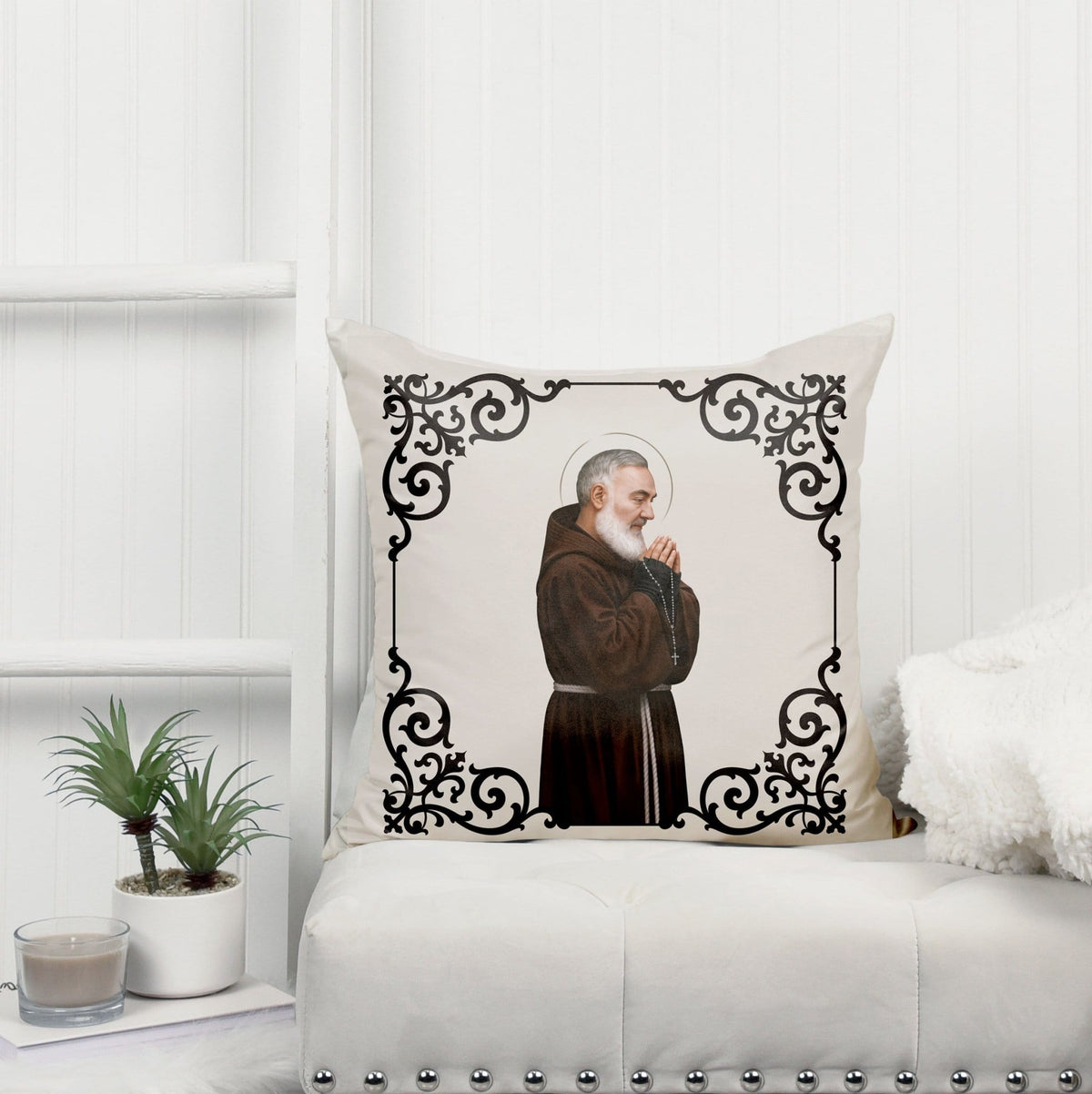 St. Padre Pio Pillow Copyright VENXARA